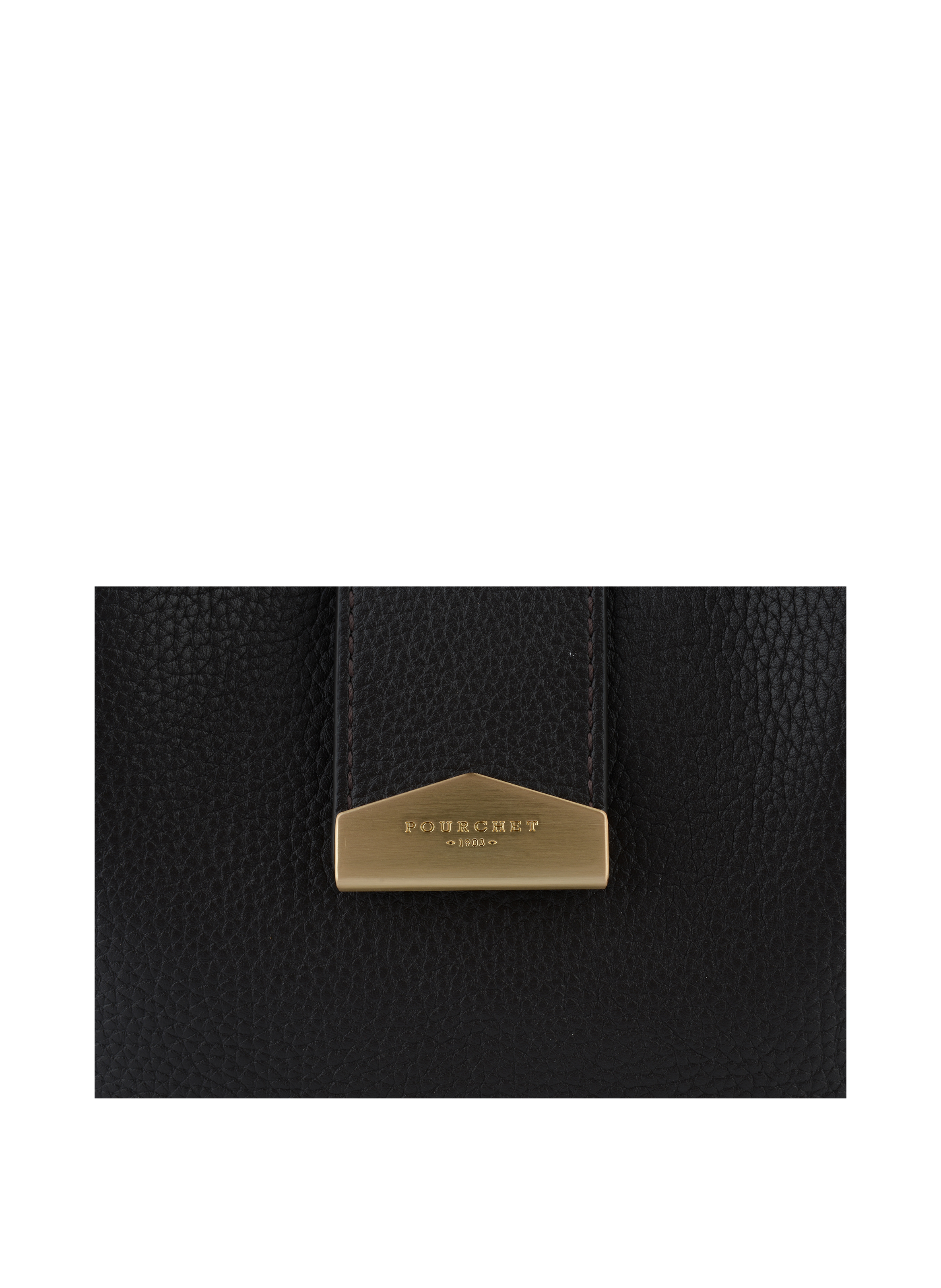 Crossbody bag in cowhide leather POURCHET Brown