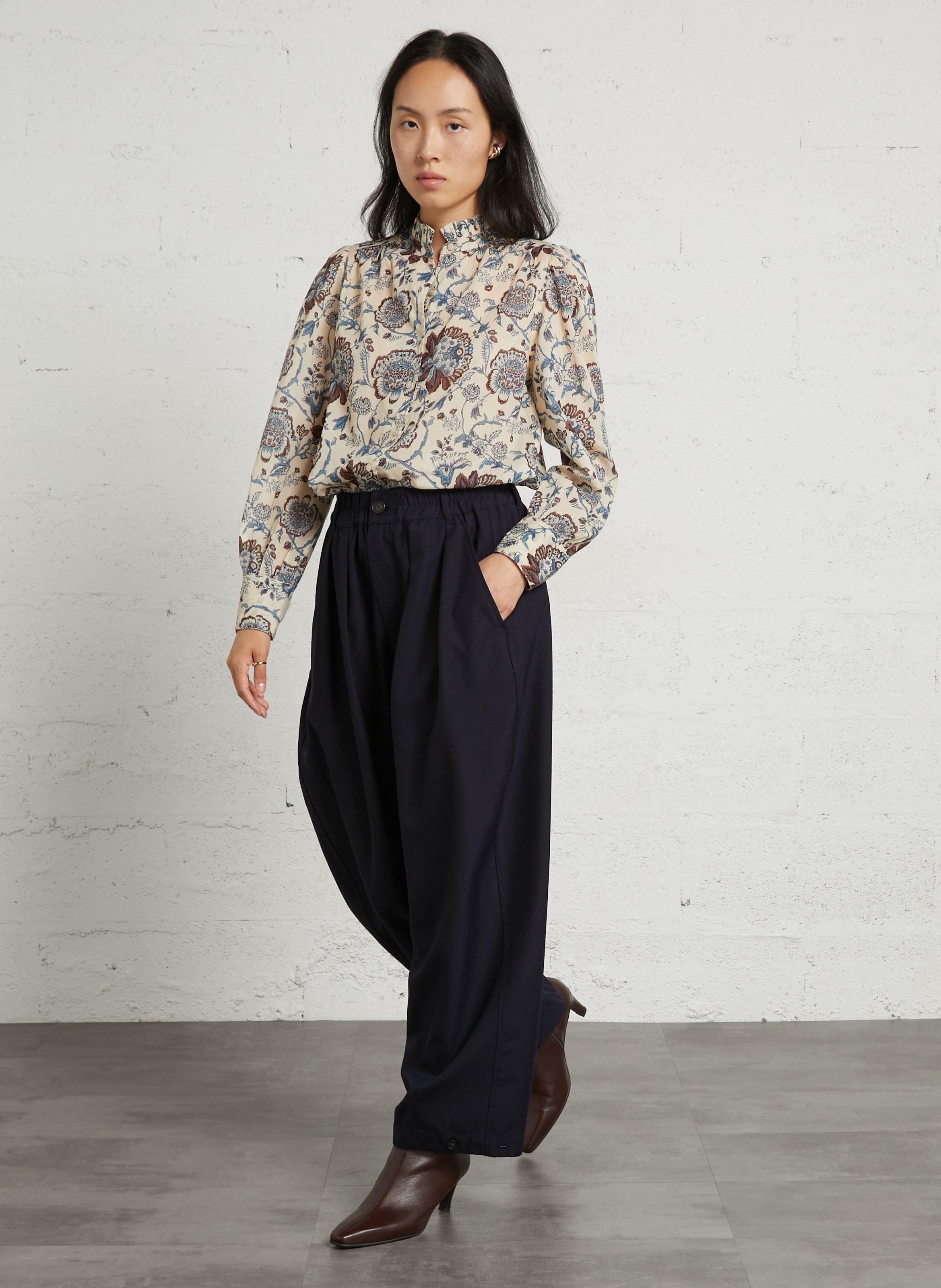Wijde broek SOEUR Blauw
