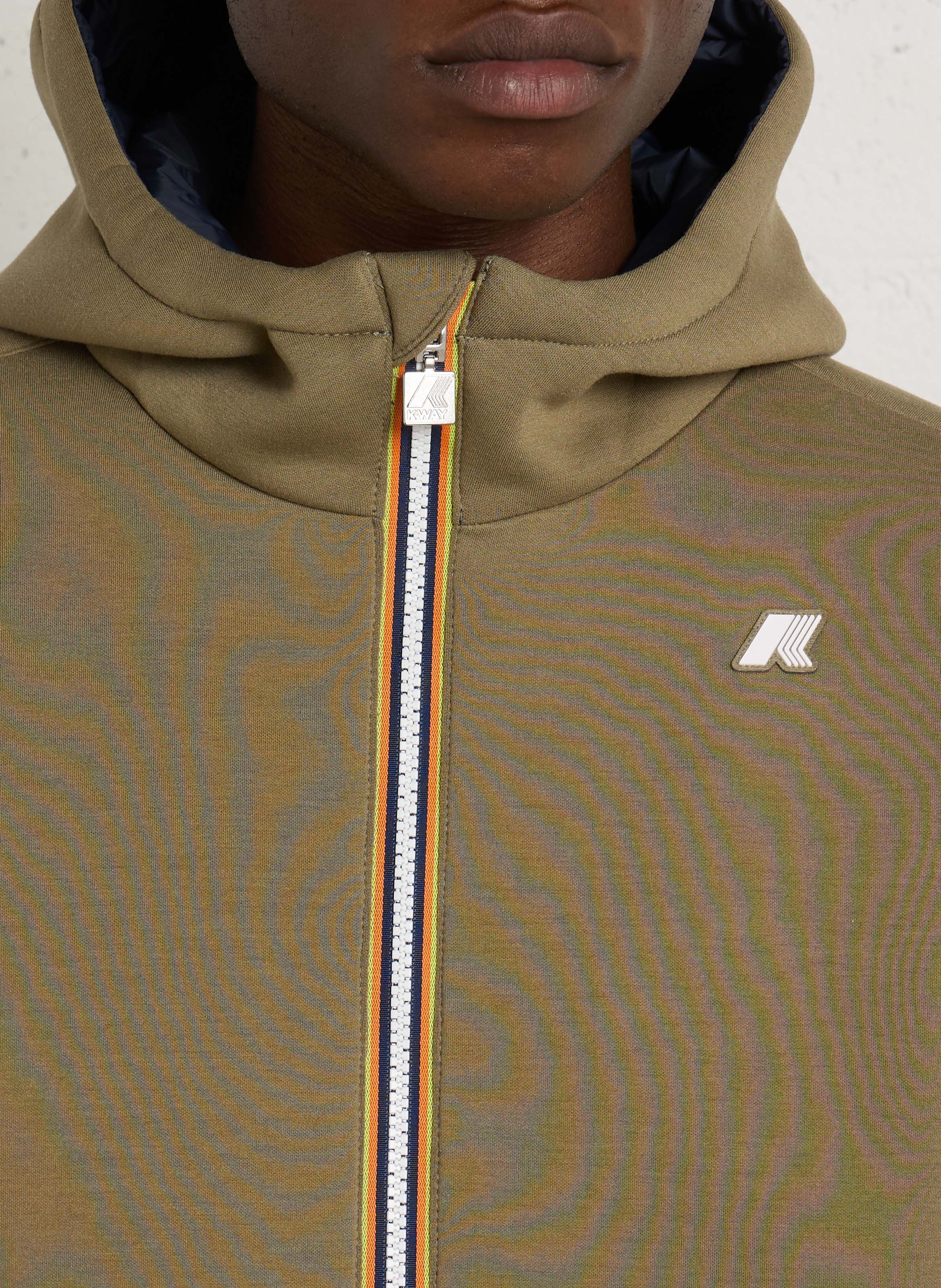 Reversible jacket with high collar K-WAY Multicolored