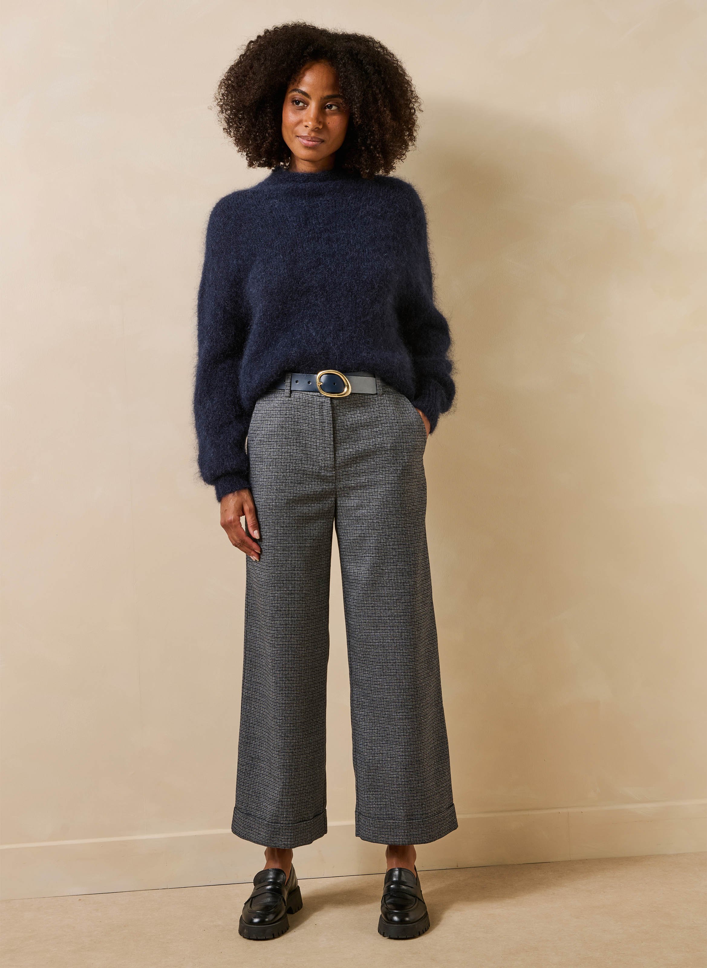 Pantalon droit LA FEE MARABOUTEE Gris