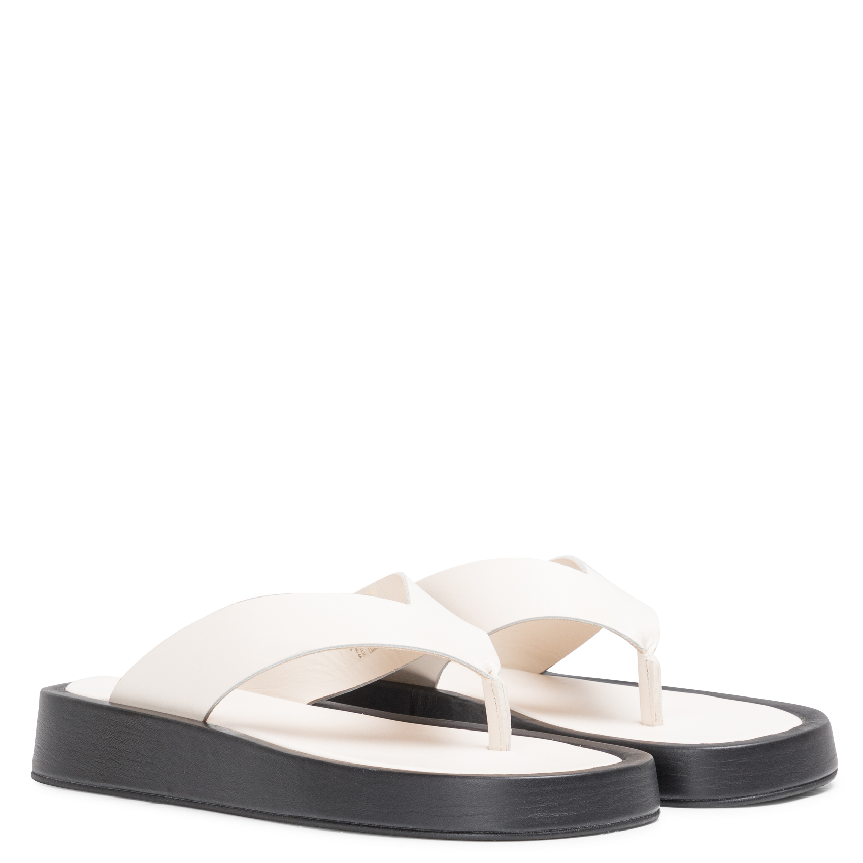 Leren teenslippers ALOHAS Beige