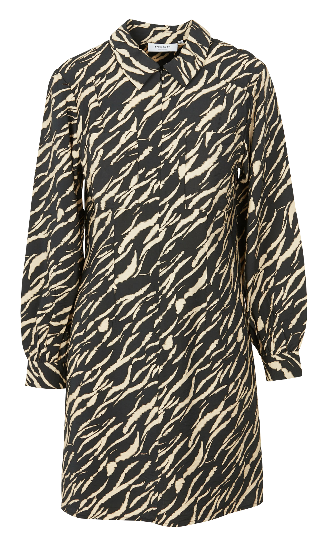 Robe col classique imprimée  MOSS COPENHAGEN Noir