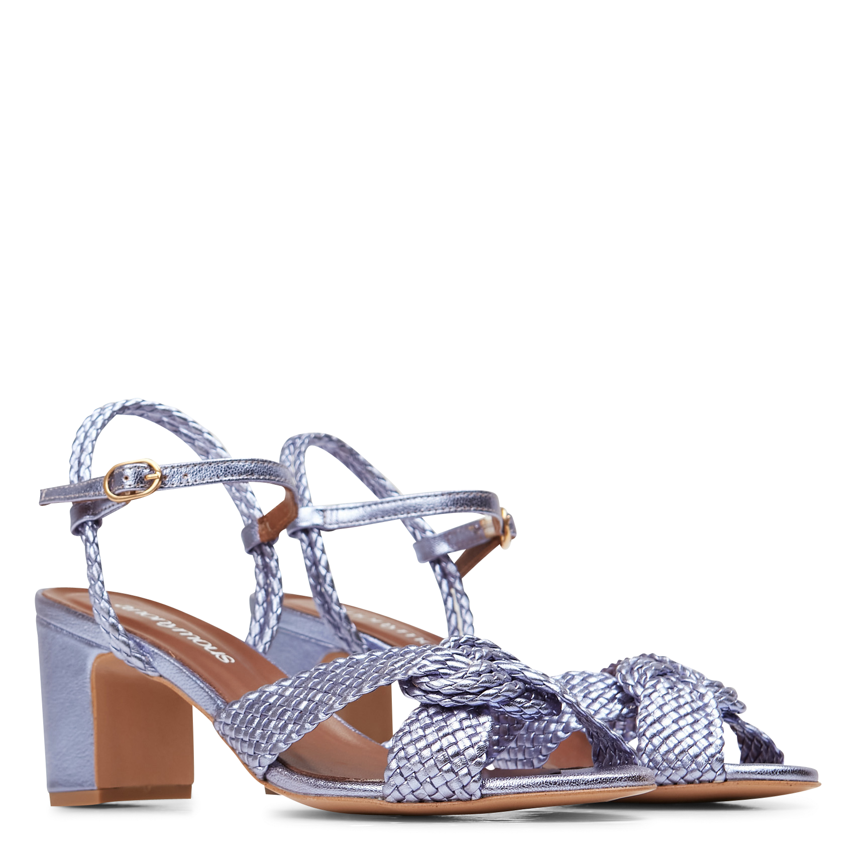 Sandales à talon en cuir ANONYMOUS COPENHAGEN Violet