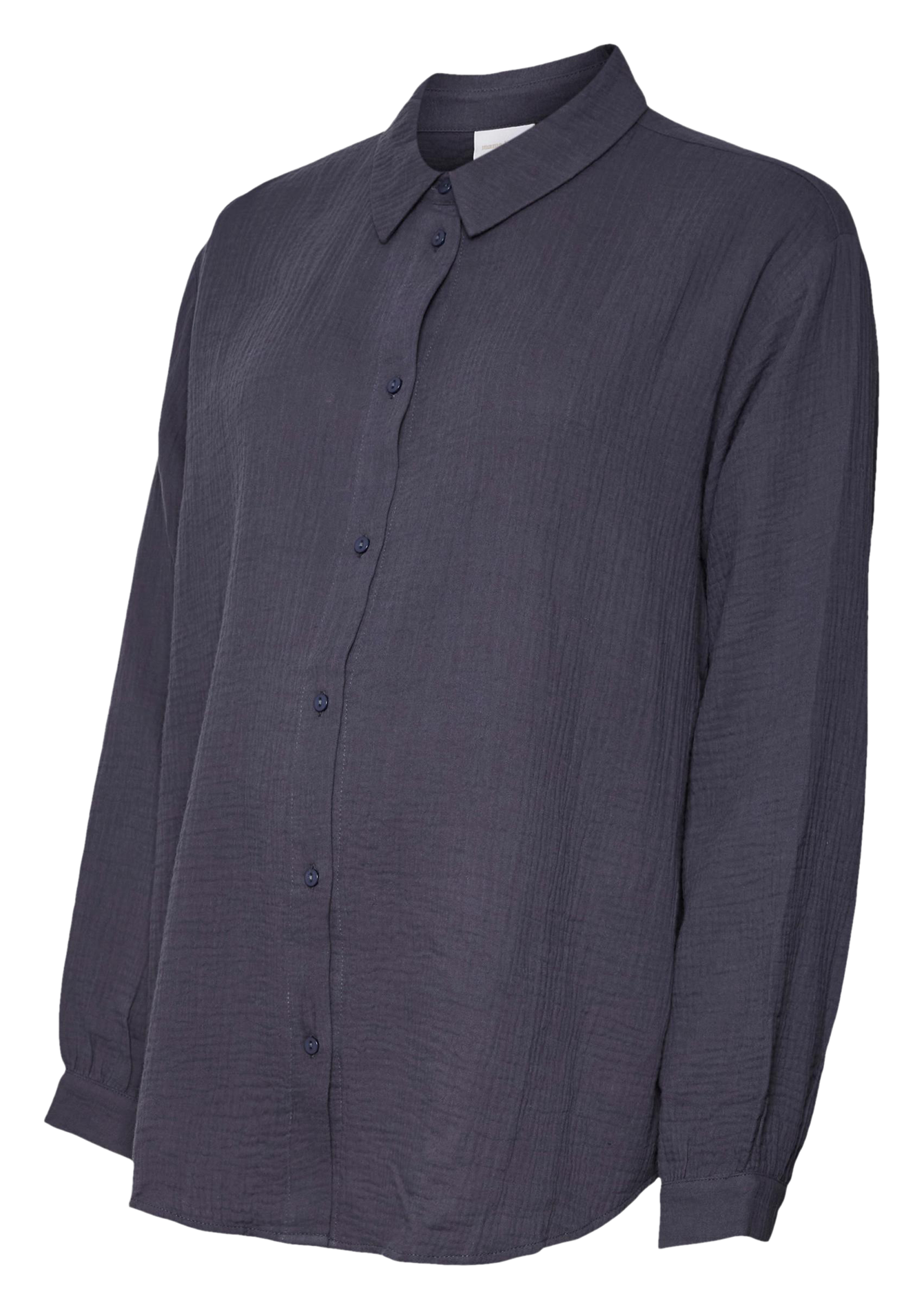 Chemise droite en coton texturé MAMALICIOUS Bleu