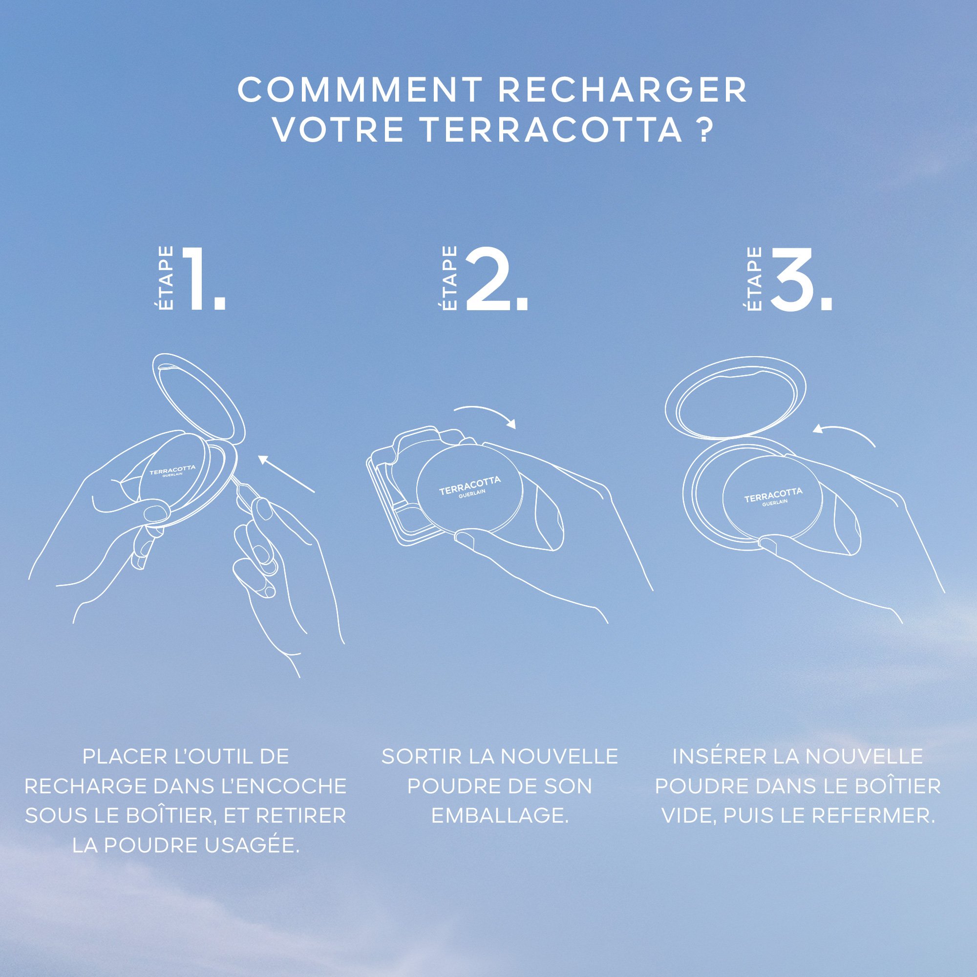 TERRACOTTA La Poudre bronzante 96% d'ingrédients d'origine naturelle - Recharge GUERLAIN 02 moyen rosé