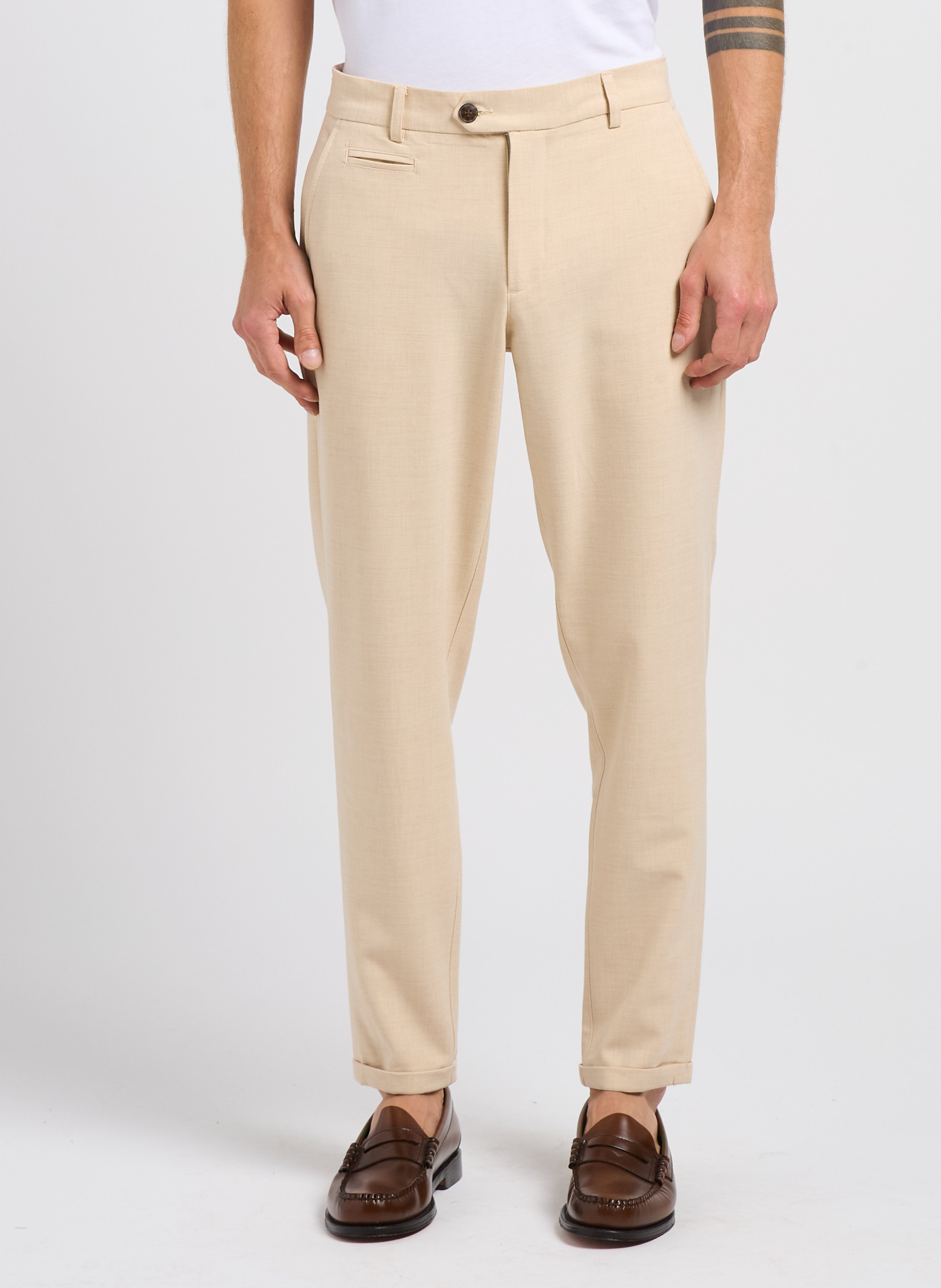 Mixed recycled fiber suit pants LES DEUX