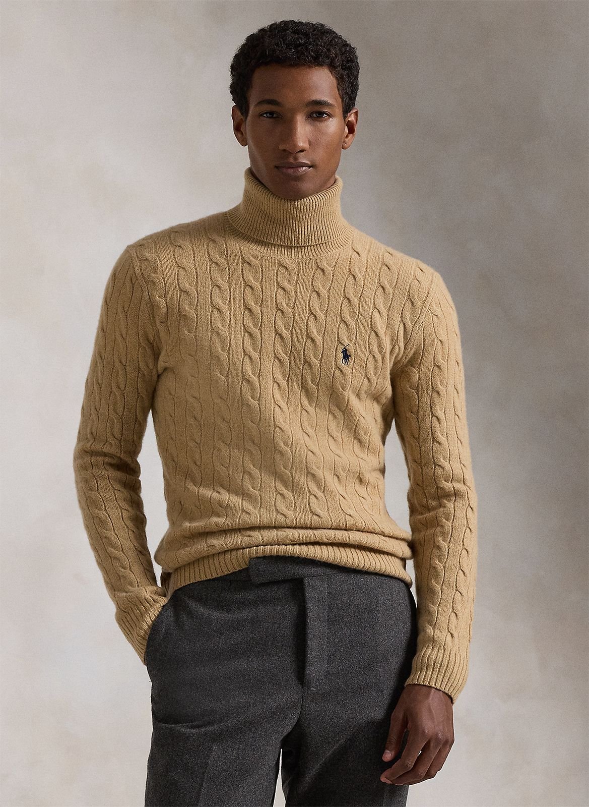 Ralph lauren camel sweater hotsell