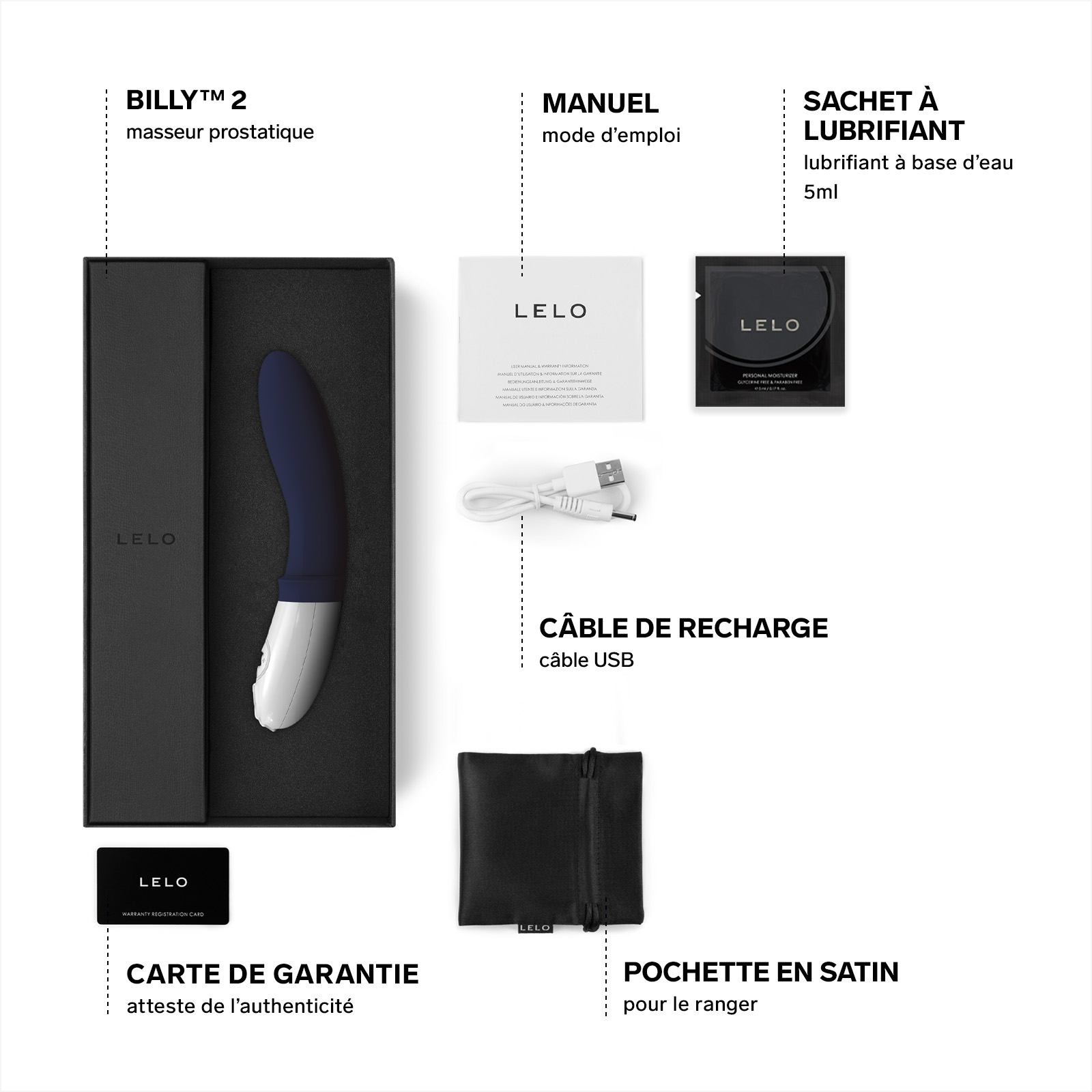 Men's vibrator LELO Bleu