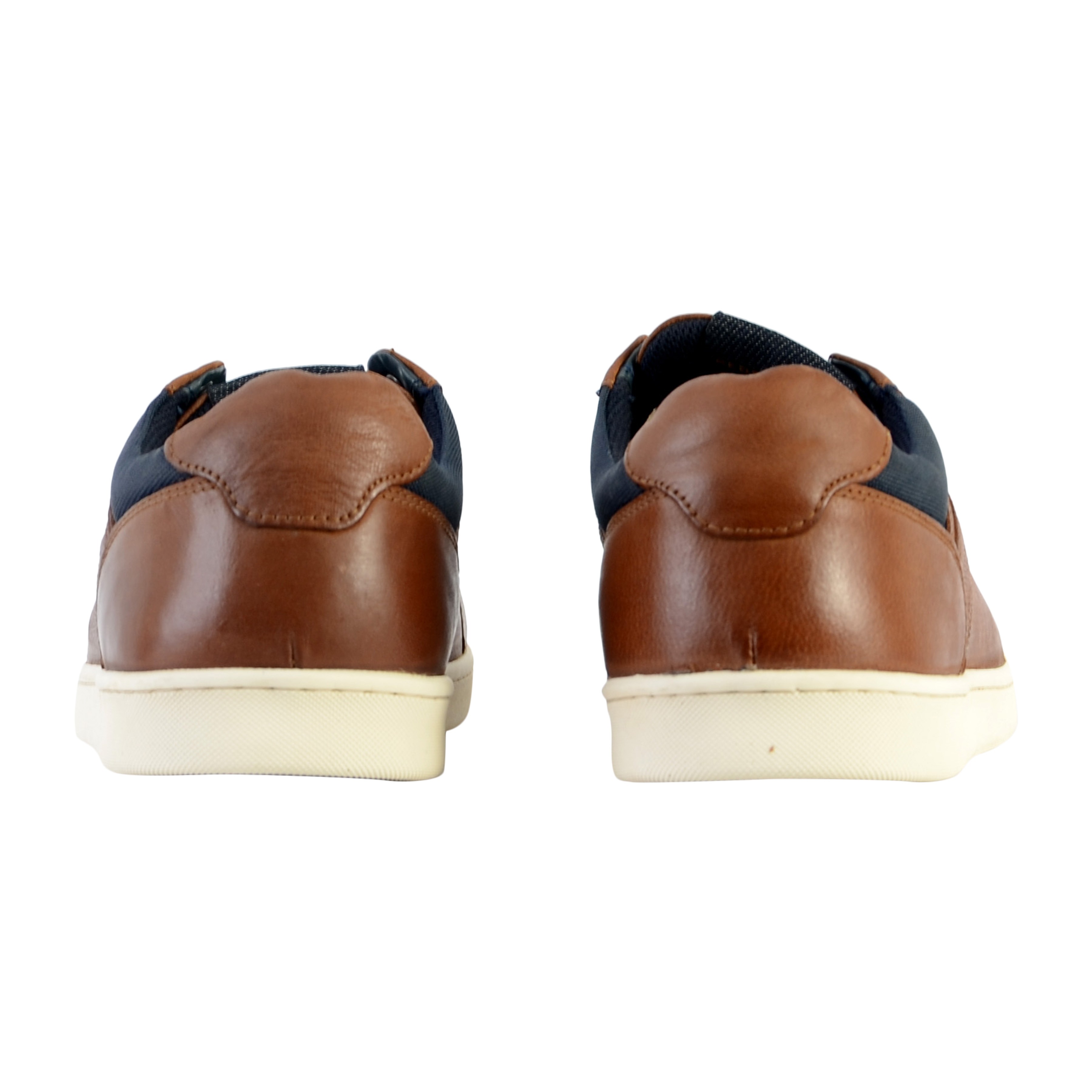 Flourishing leather basket Brown