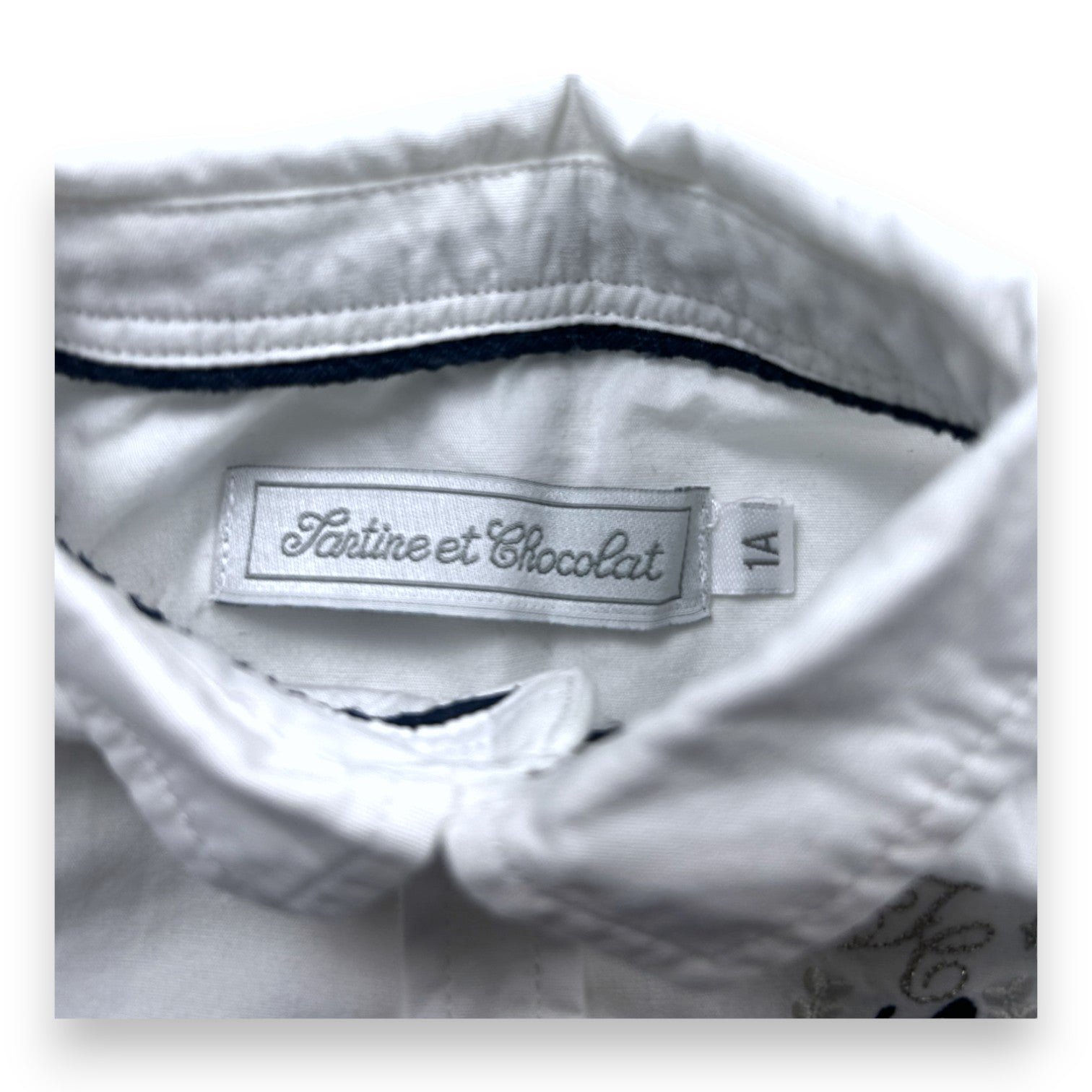 White baby shirt - 12 months TARTINE ET CHOCOLAT - seconde-main White
