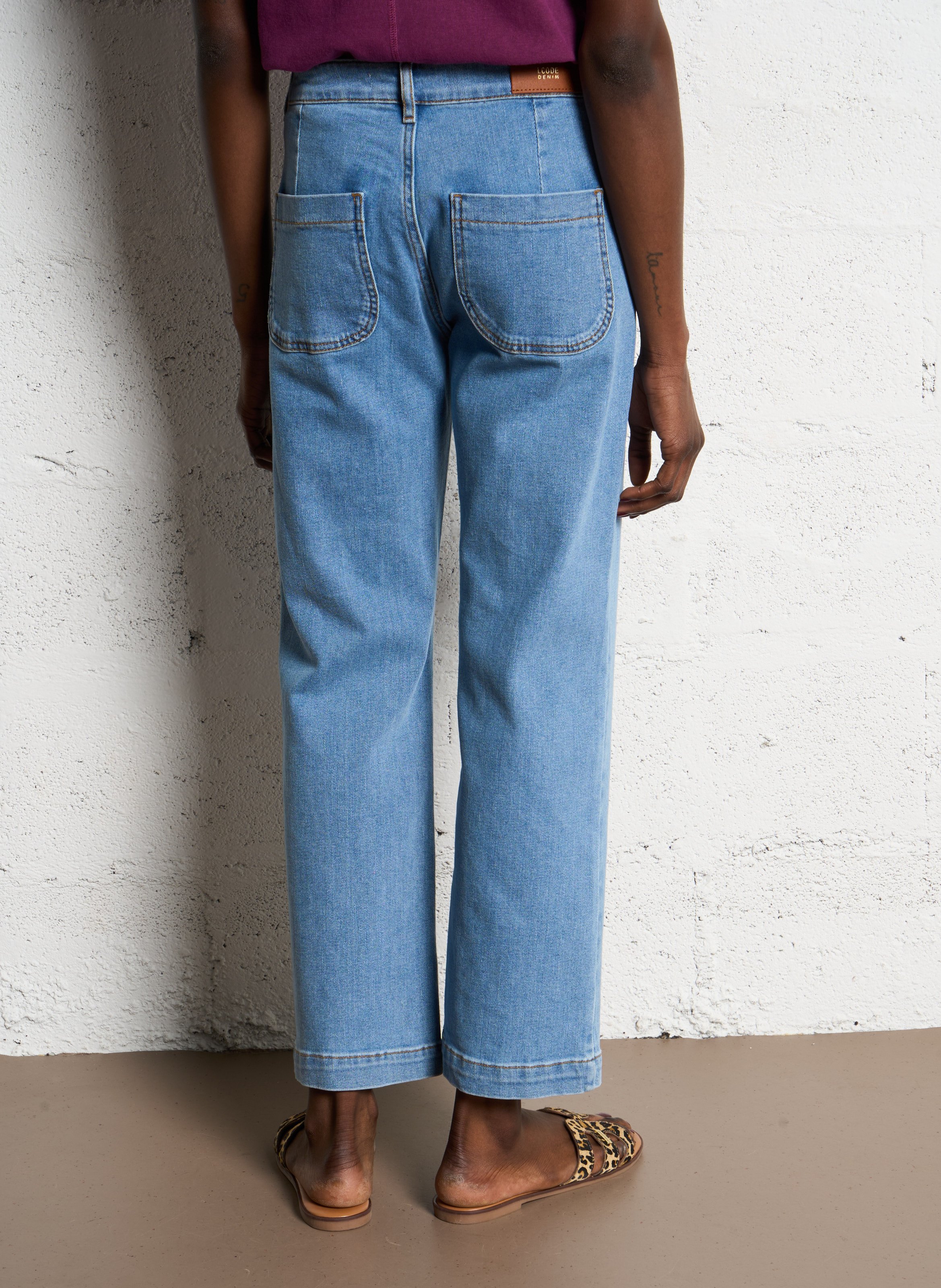 Cotton-blend straight jeans I CODE Blue