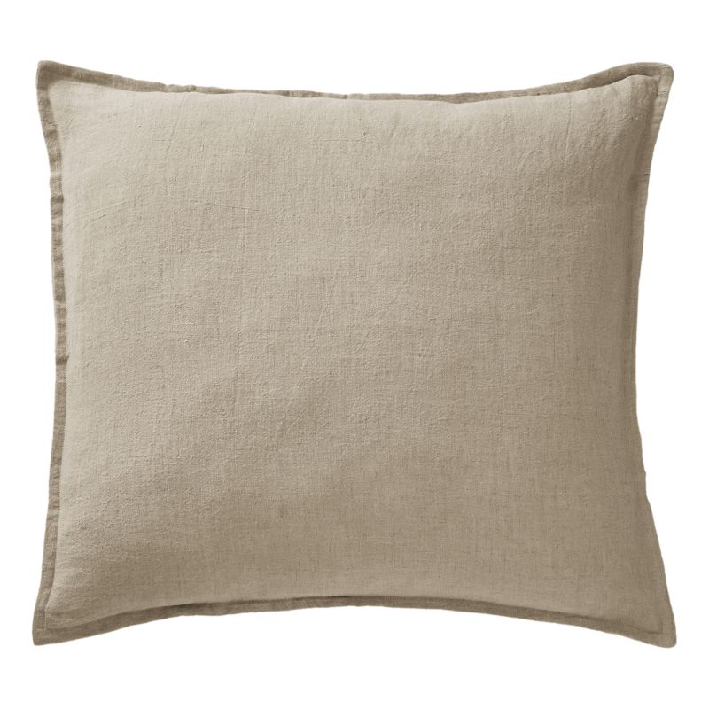 Cotton percale pillow case L'EFFET PAPILLON Beige