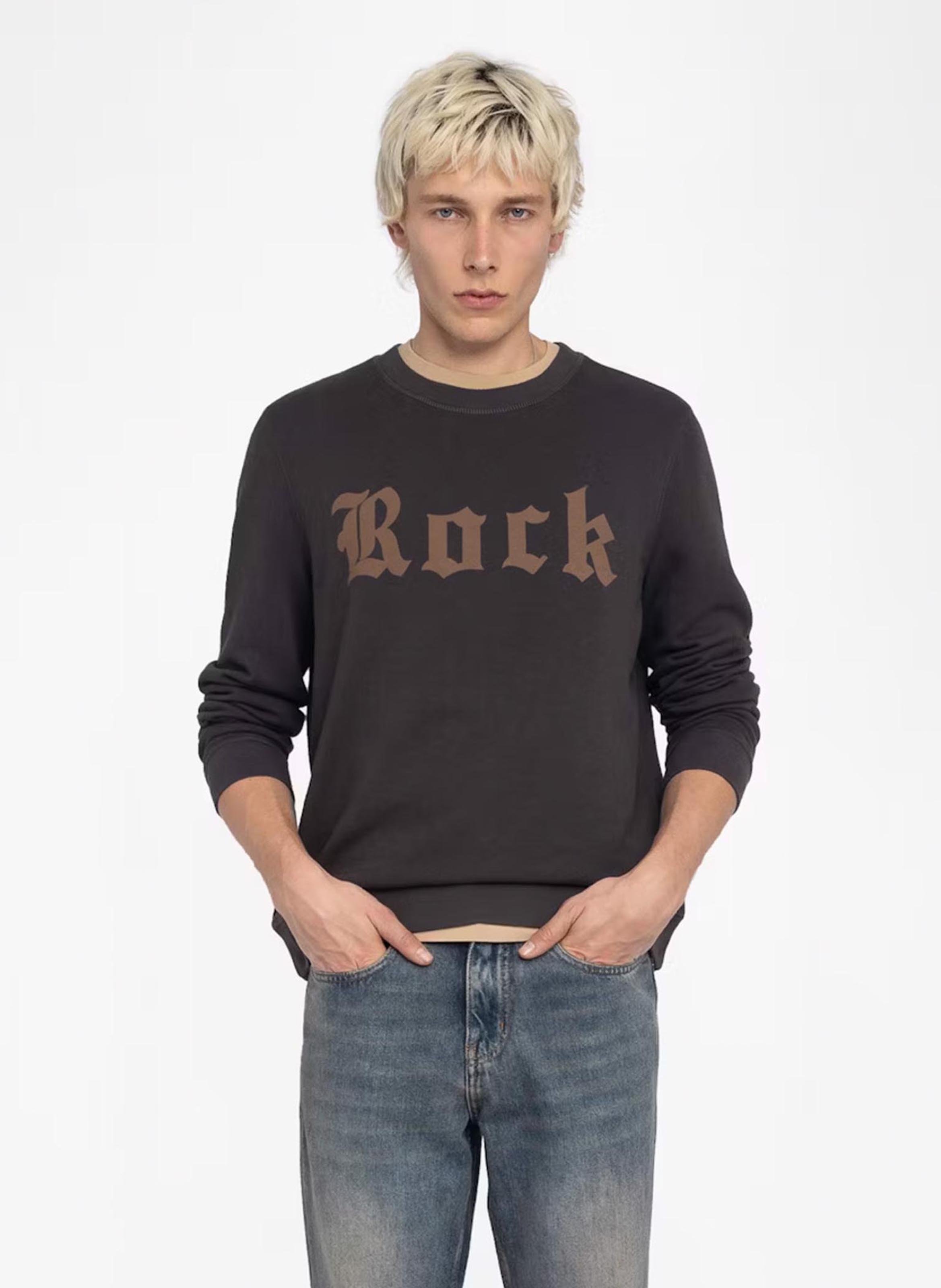 Sweat col rond en coton ZADIG&amp;VOLTAIRE Marron