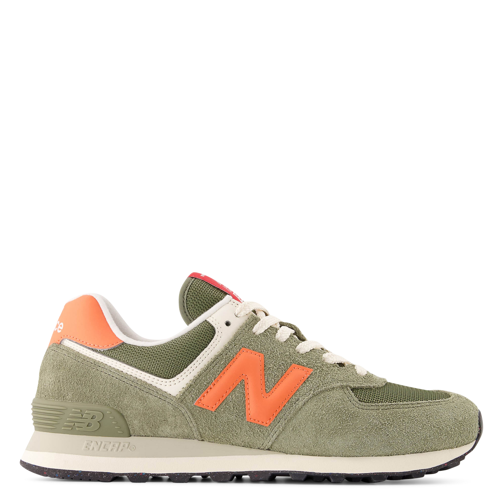 Low-top leather mix sneakers NEW BALANCE Green