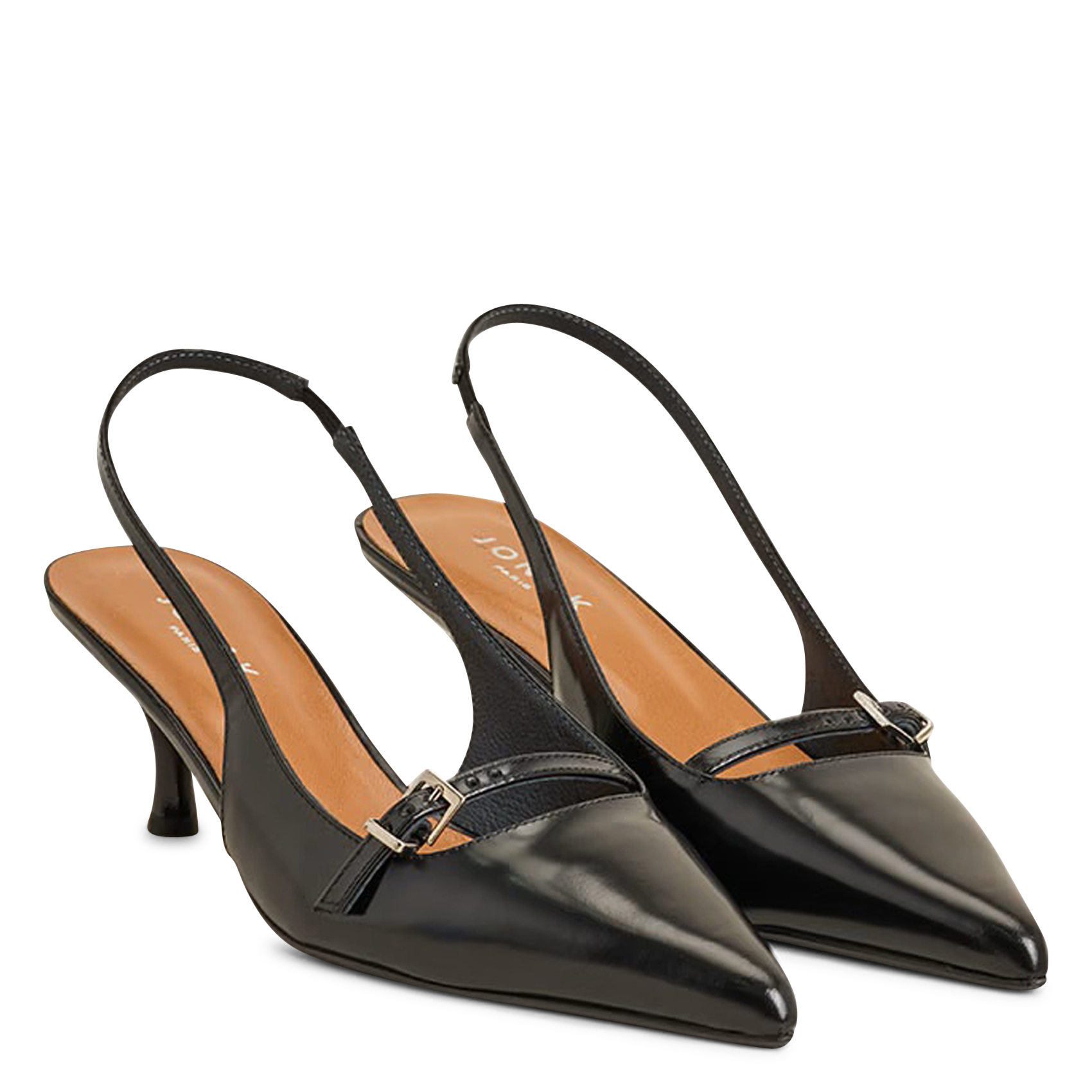 Leather high heel sandals JONAK Black