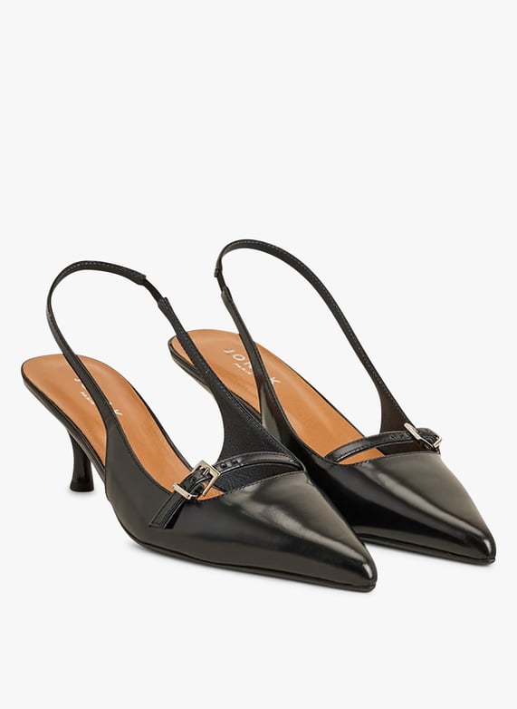 Sandales à talons en cuir Damoiselle Noir Jonak Femme Place