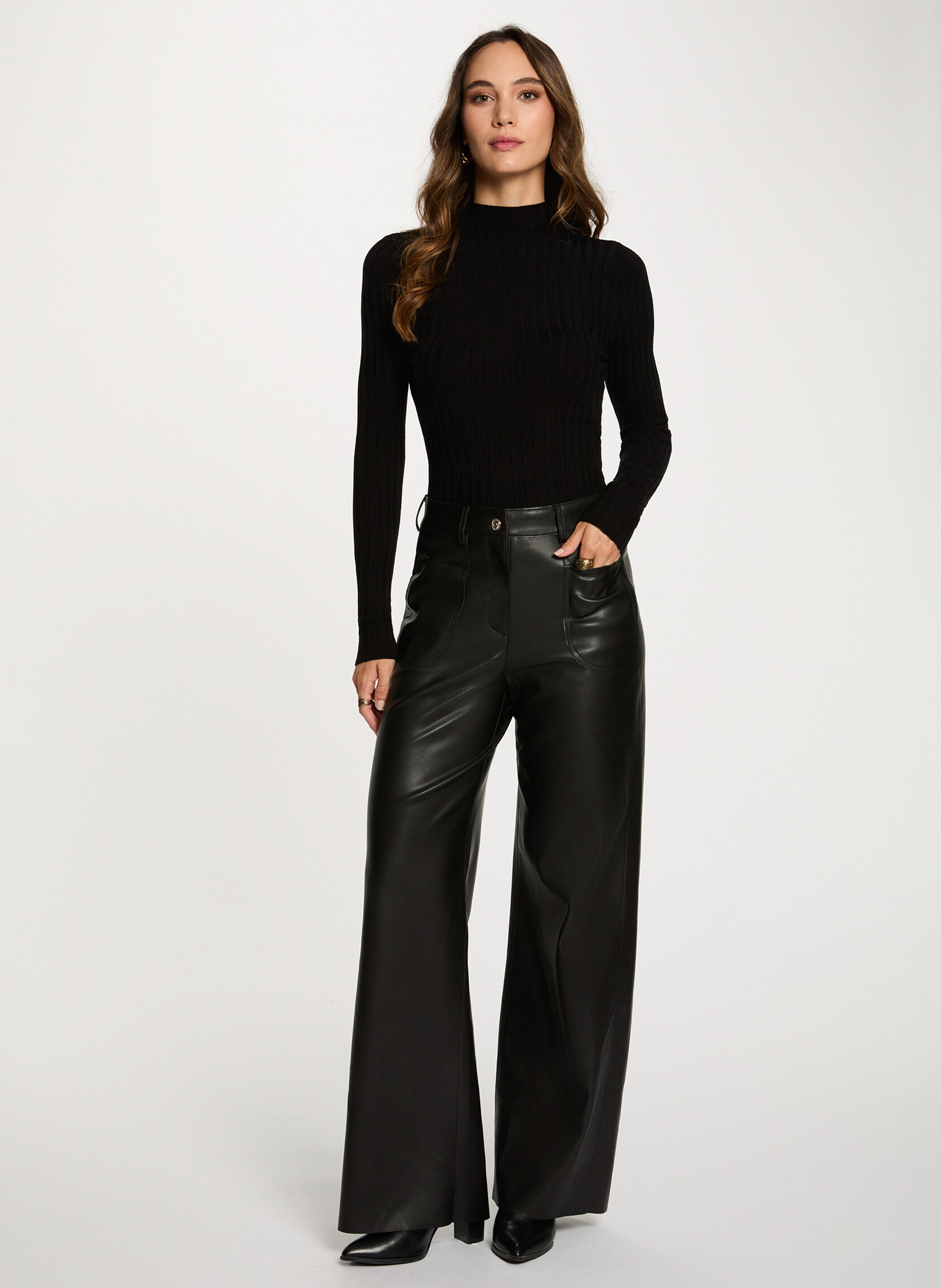 Wijde broek MORGAN Zwart