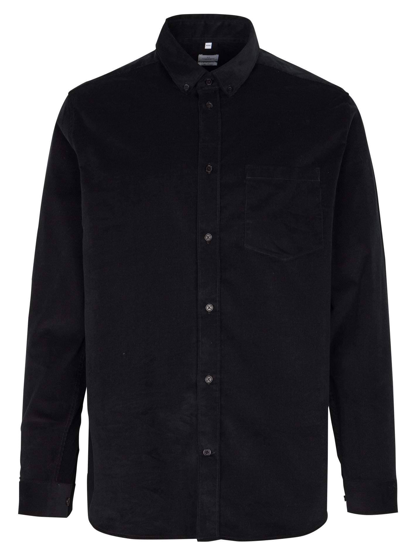 Chemise droite en coton côtelé AU PRINTEMPS PARIS Noir