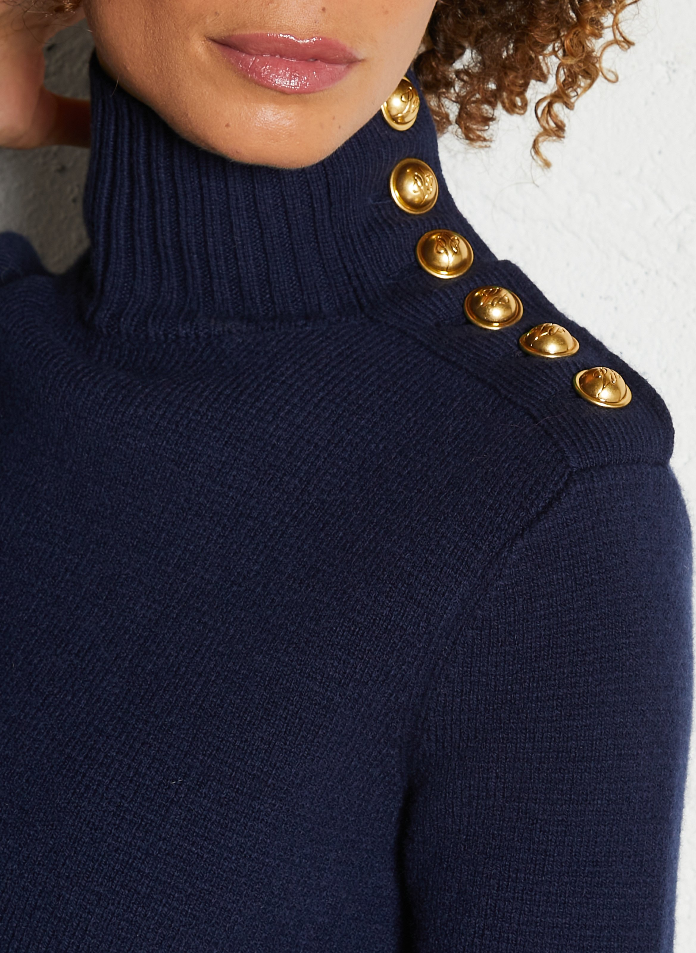 Gerade geschnittener Wollpullover LAURENCE BRAS Blau