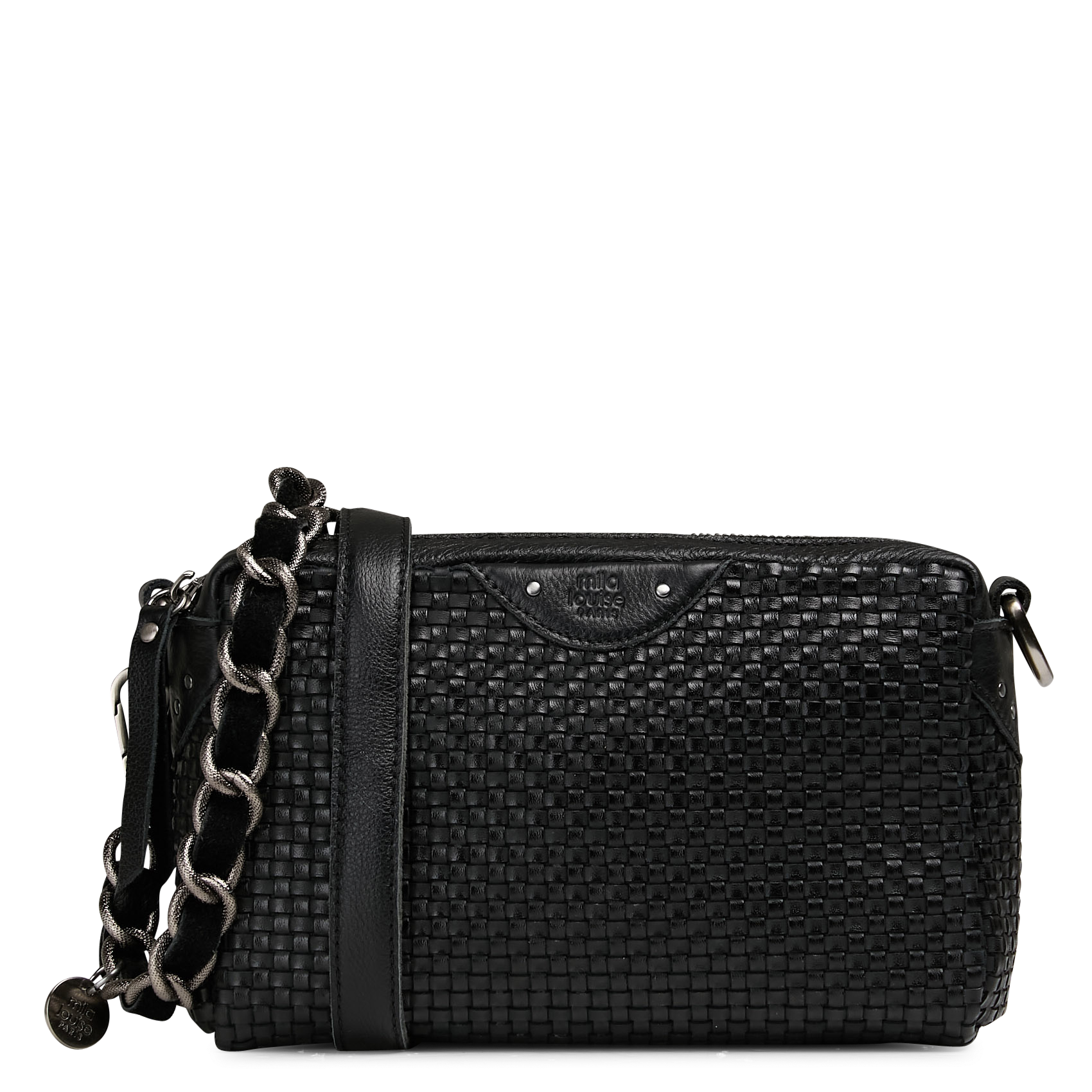 Brieftasche aus Leder MILA LOUISE Schwarz