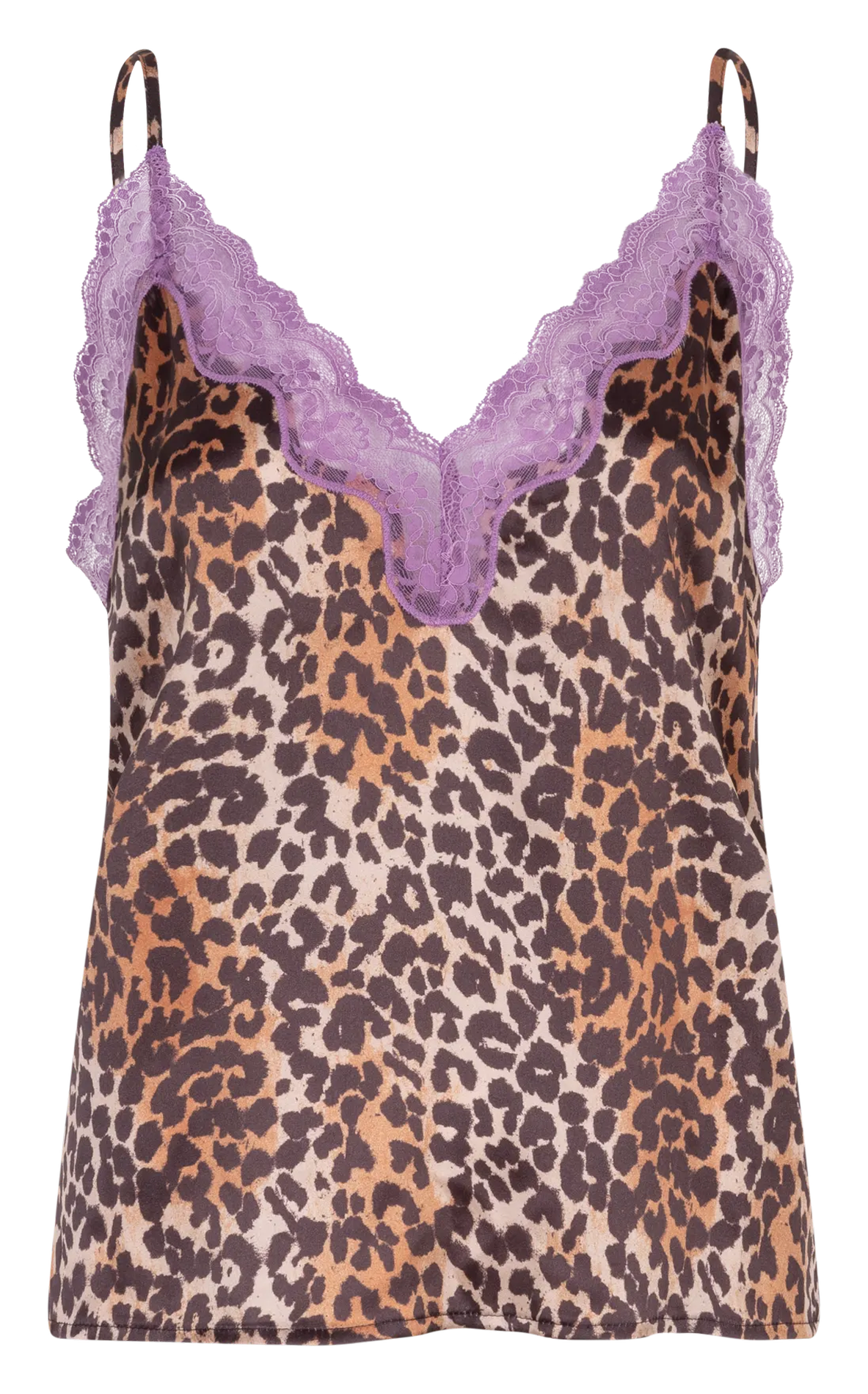 Seiden-Camisole mit Print LOVE STORIES Braun