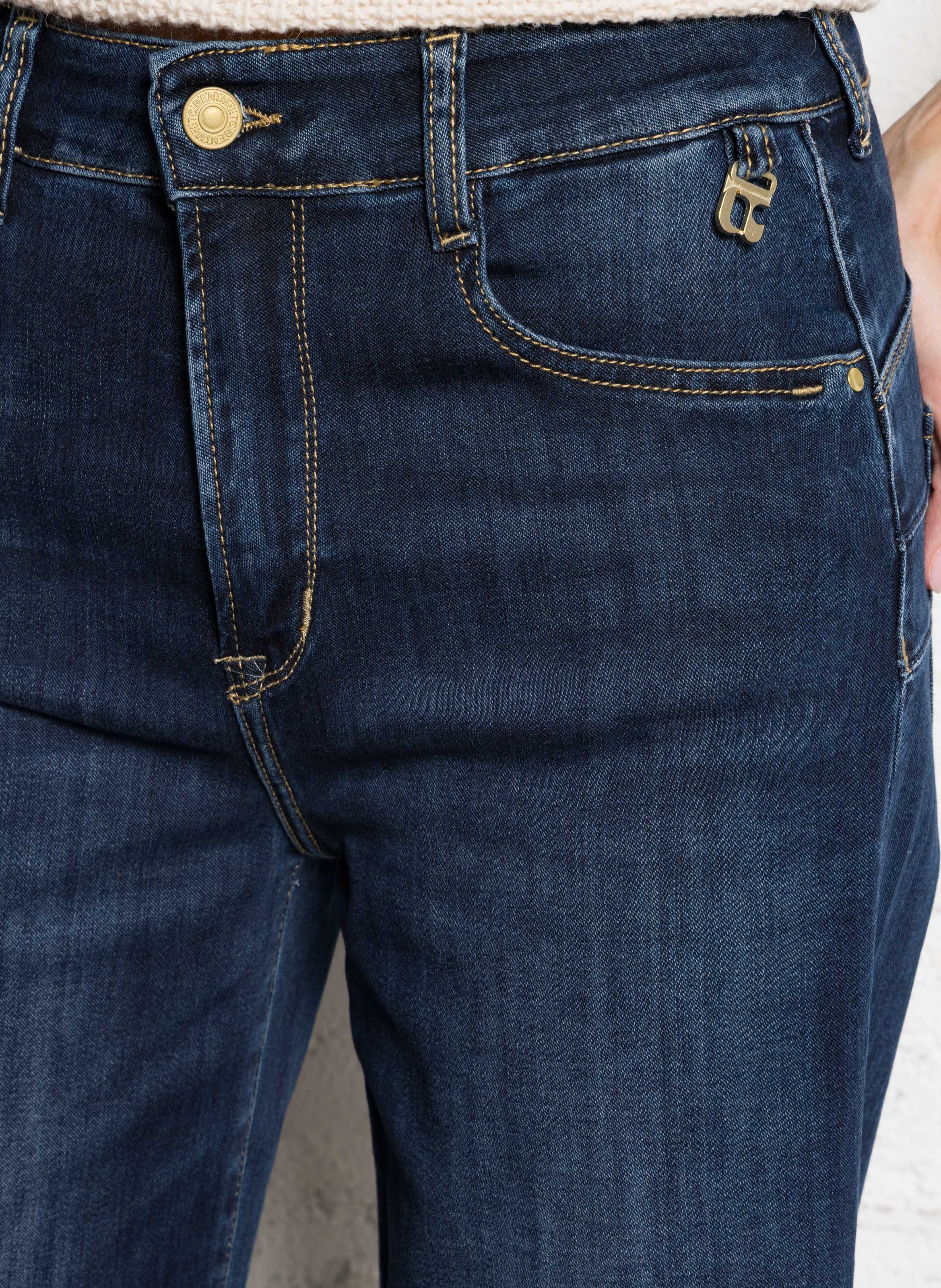 Jean évasé en coton mélangé LE TEMPS DES CERISES Bleu