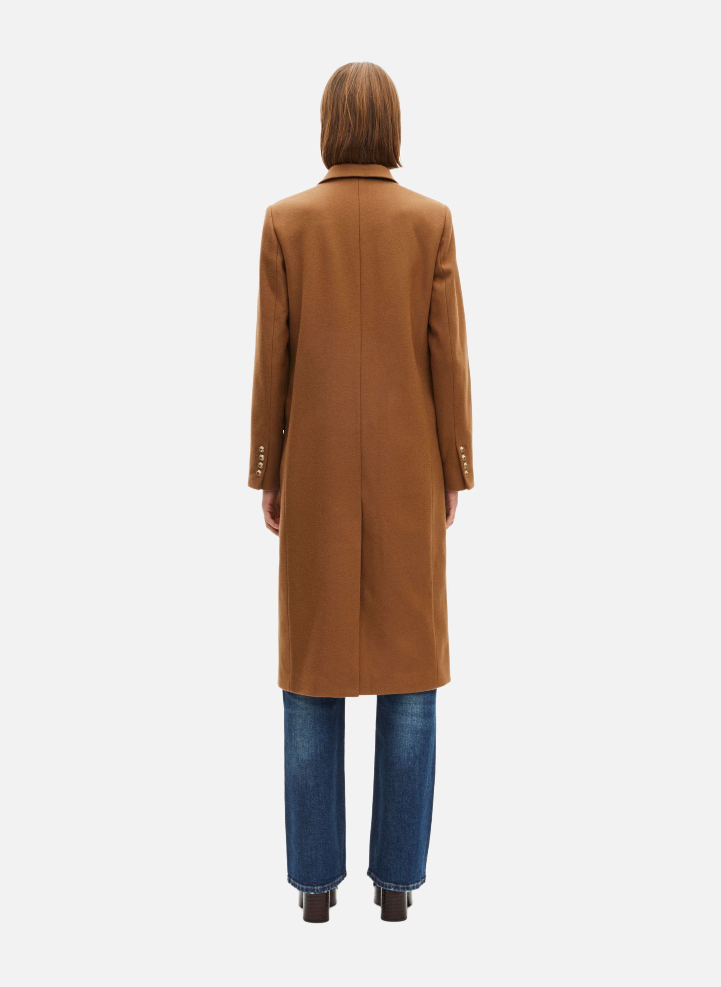 Long crossed coat THE KOOPLES Brown