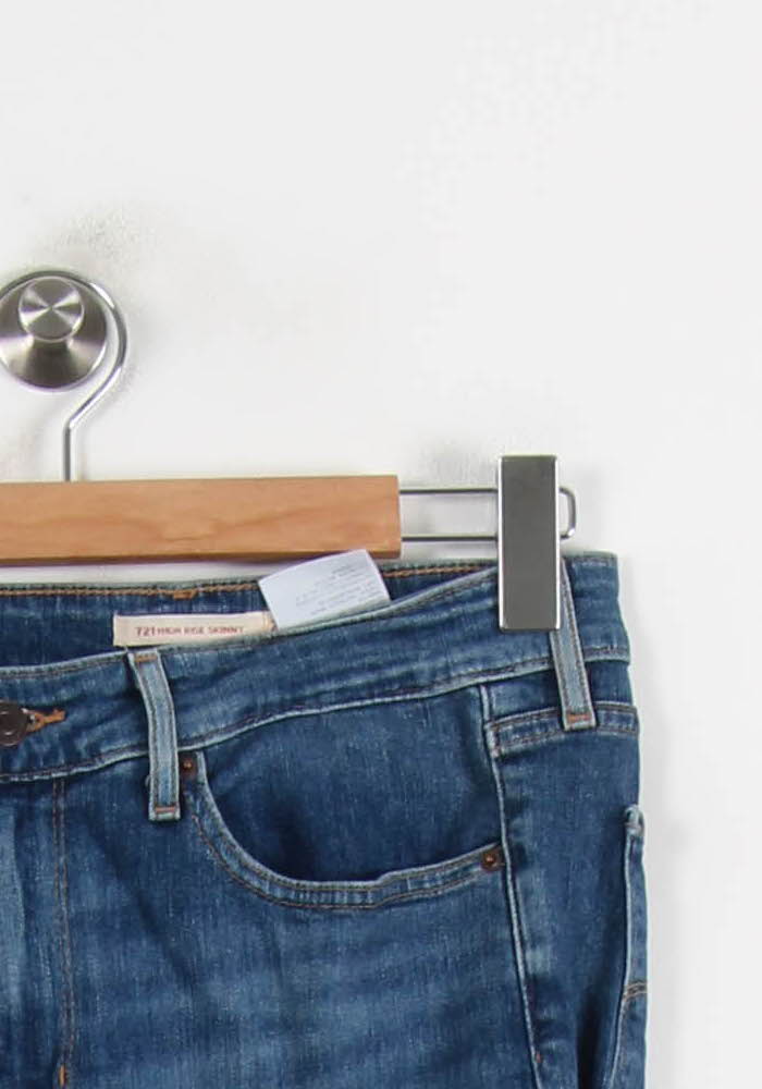 Cropped slim jeans with studs LEVI'S - Seconde main Blue