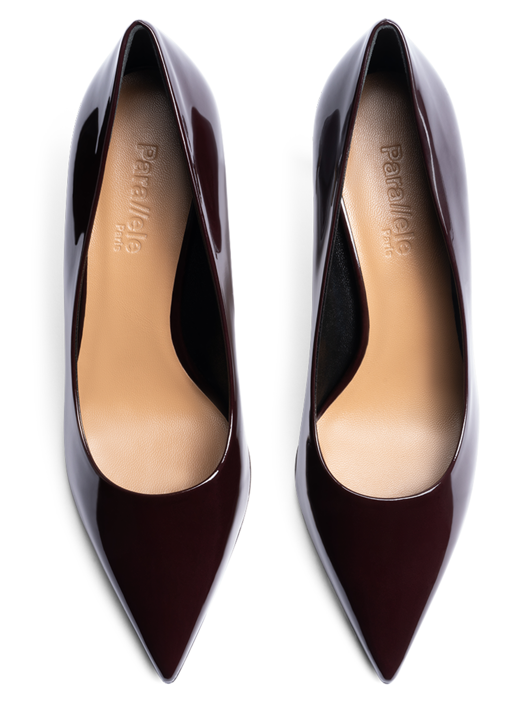 Burgundy patent leather pumps PARALLELE PARIS Red