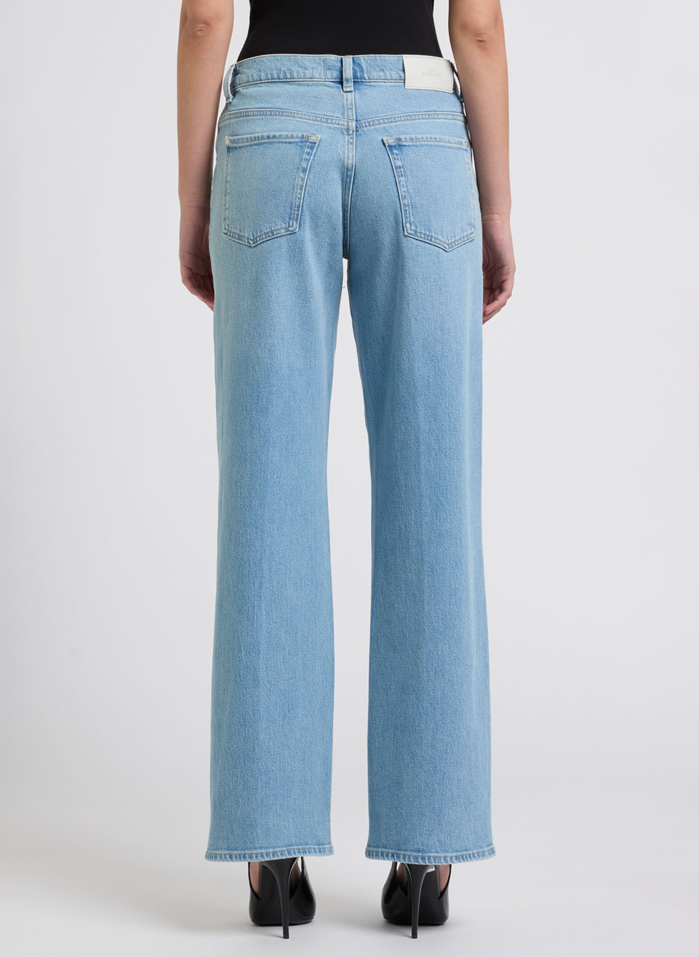 Gekleurde straight-fit jeans met 5 zakken 7 FOR ALL MANKIND Blauw
