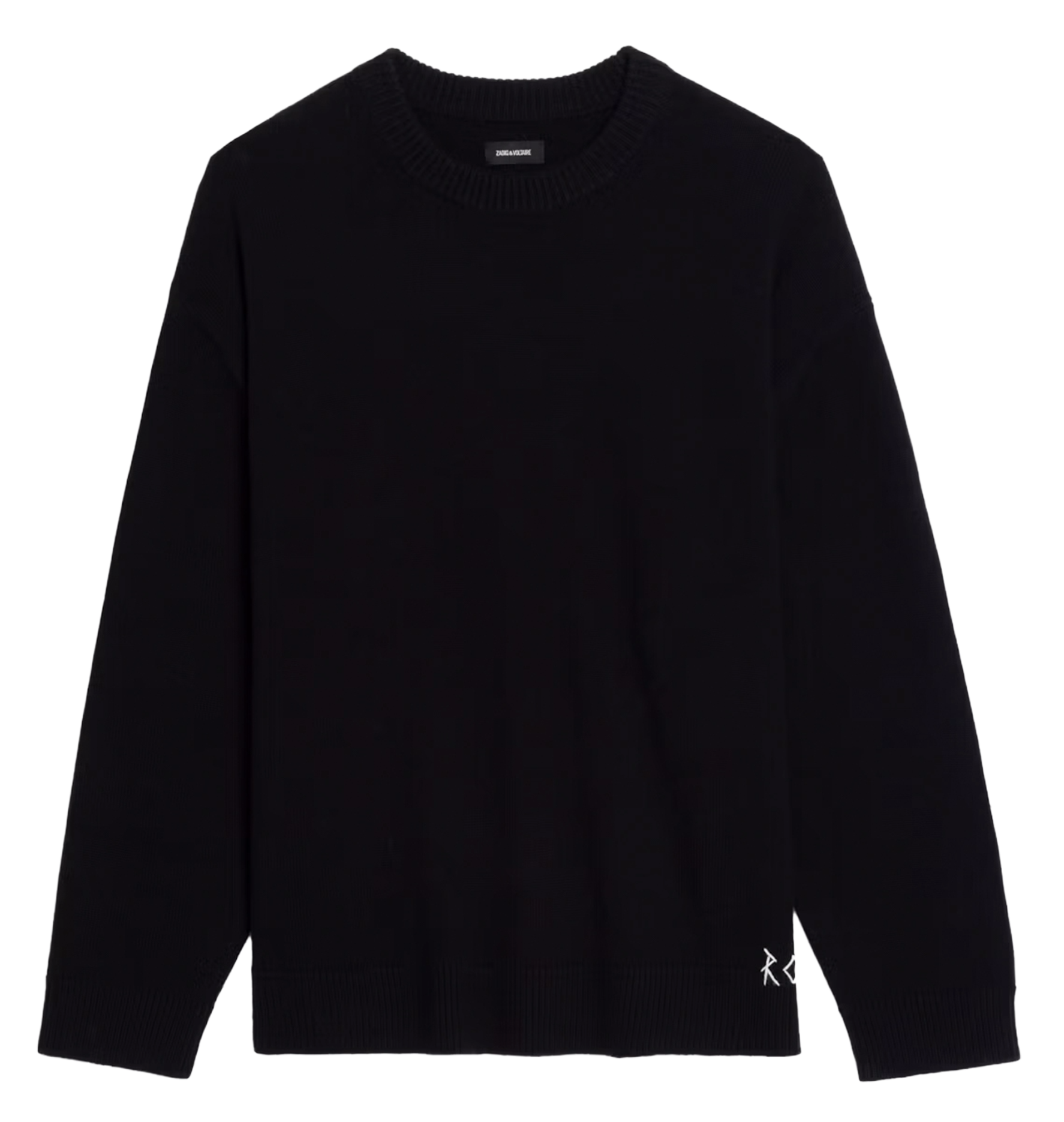 Straight round-neck wool and cashmere sweater ZADIG&VOLTAIRE Black