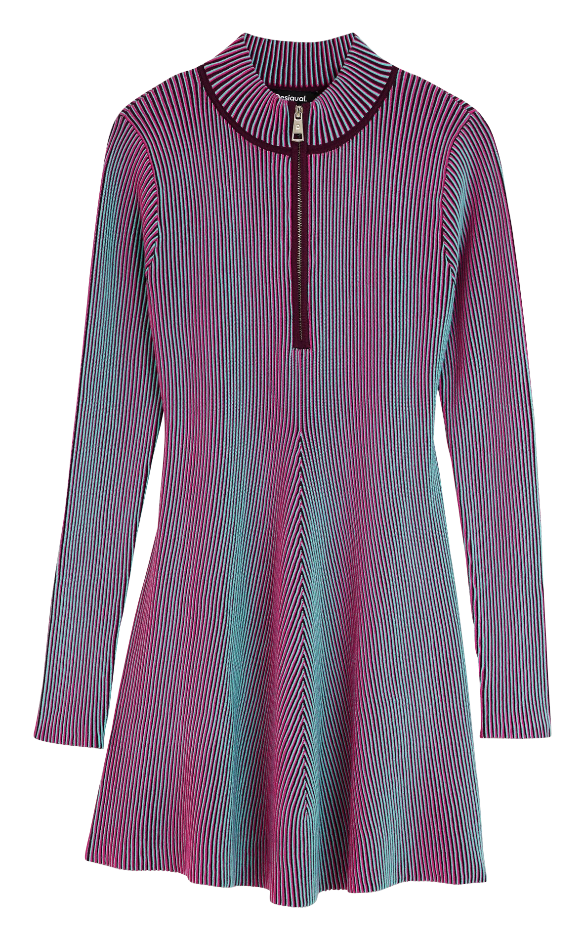 Kurzkleid mit Stehkragen DESIGUAL Rot