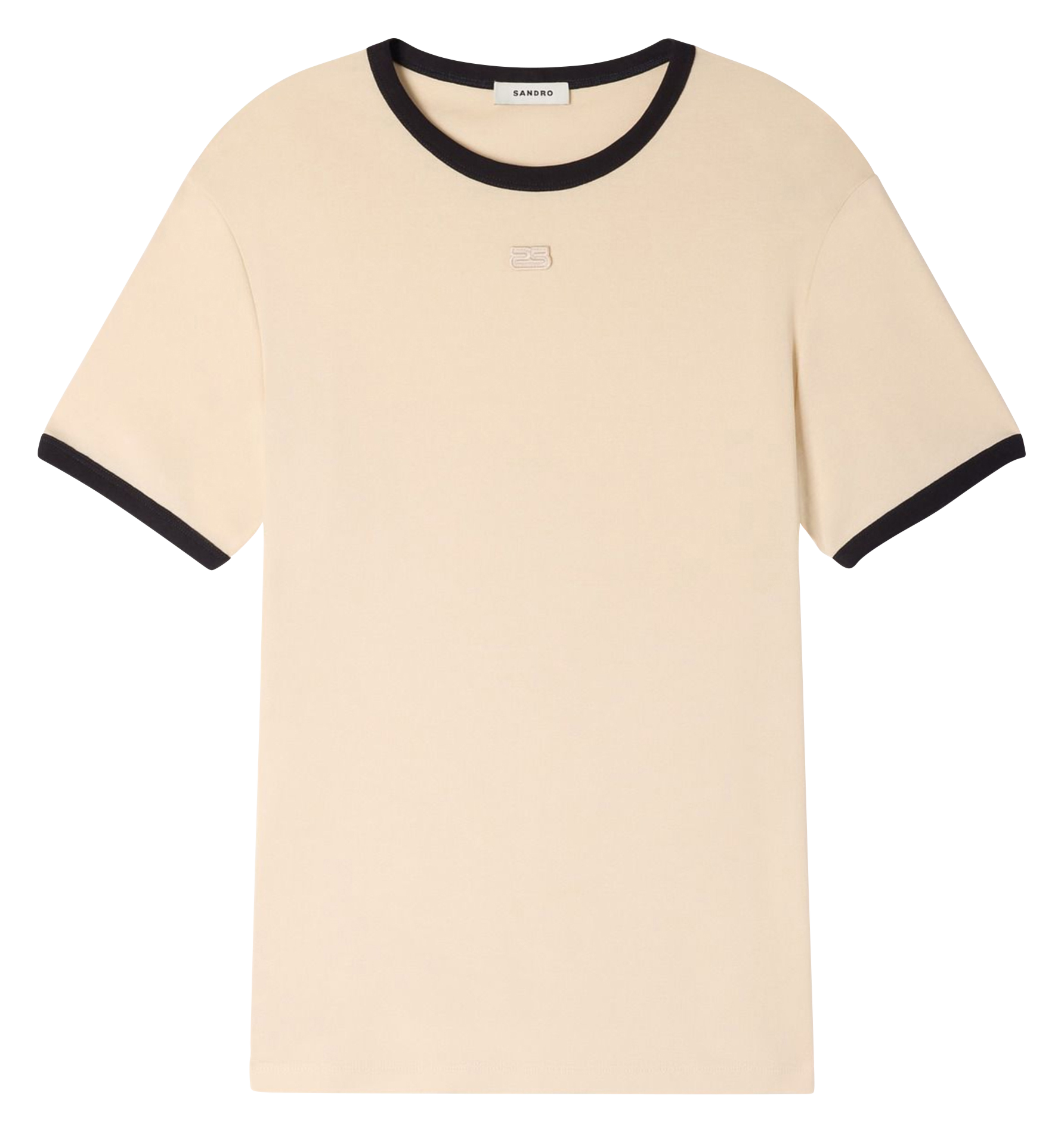Tee-shirt droit en coton SANDRO Beige