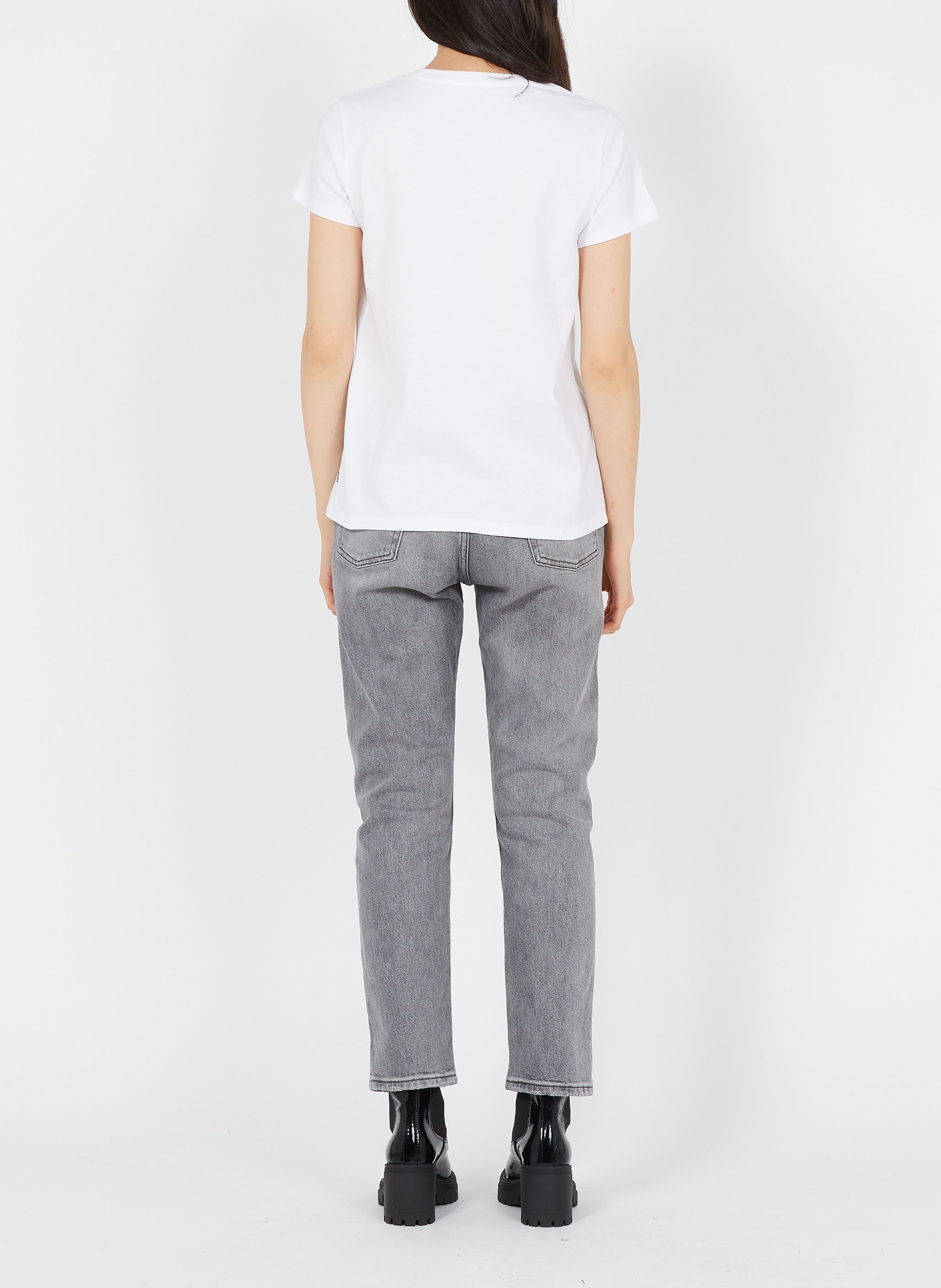 Tee-shirt col rond en coton LEVI'S Blanc