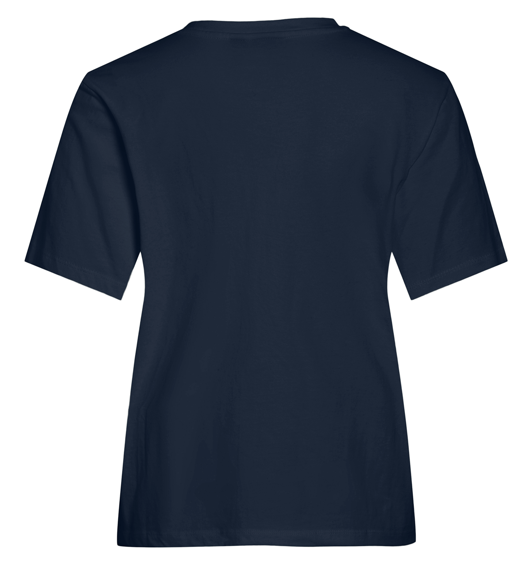 Tee-shirt droit col rond en coton mélangé VILA Bleu