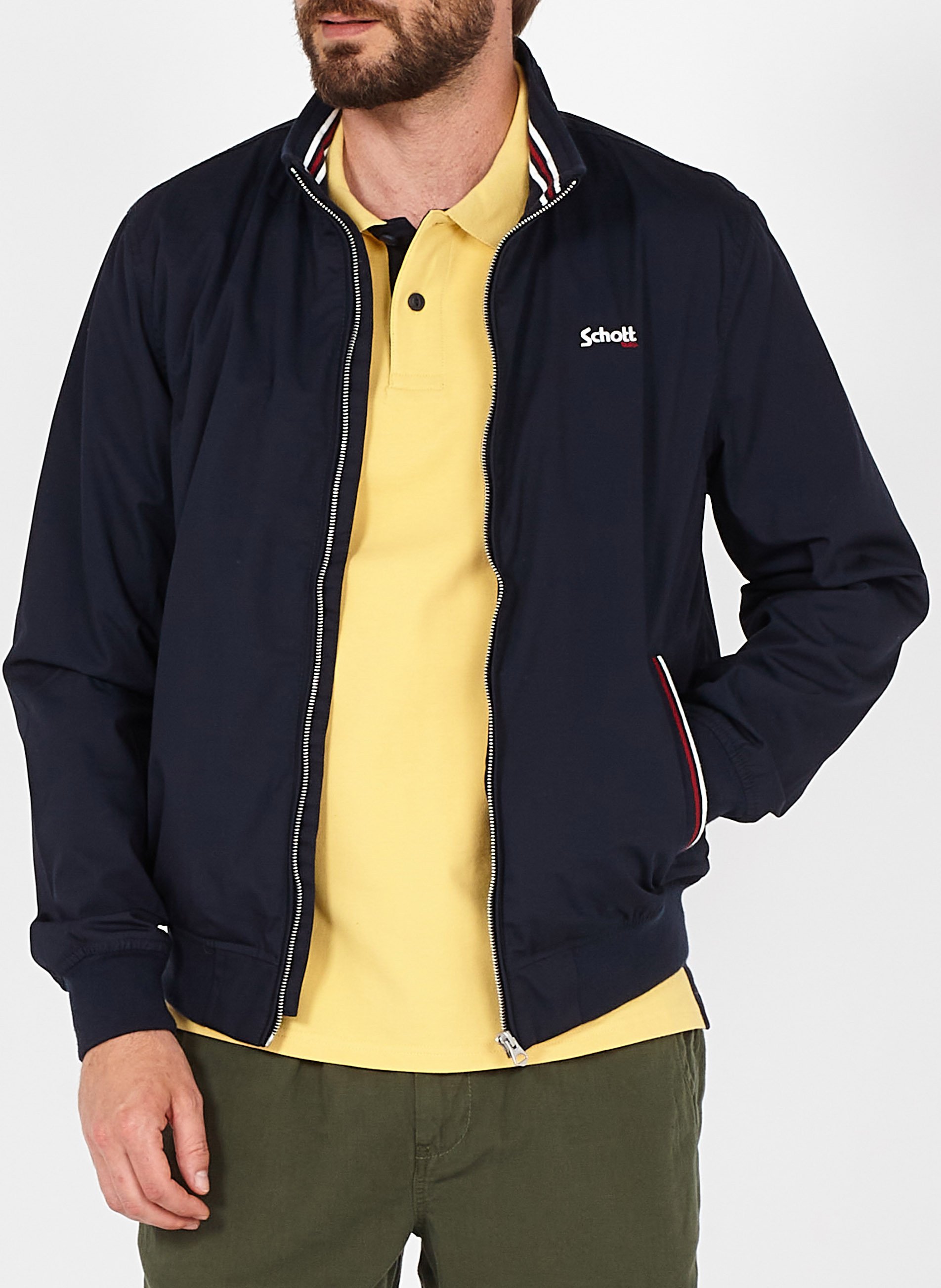 Blouson col montant regular-fit SCHOTT Bleu