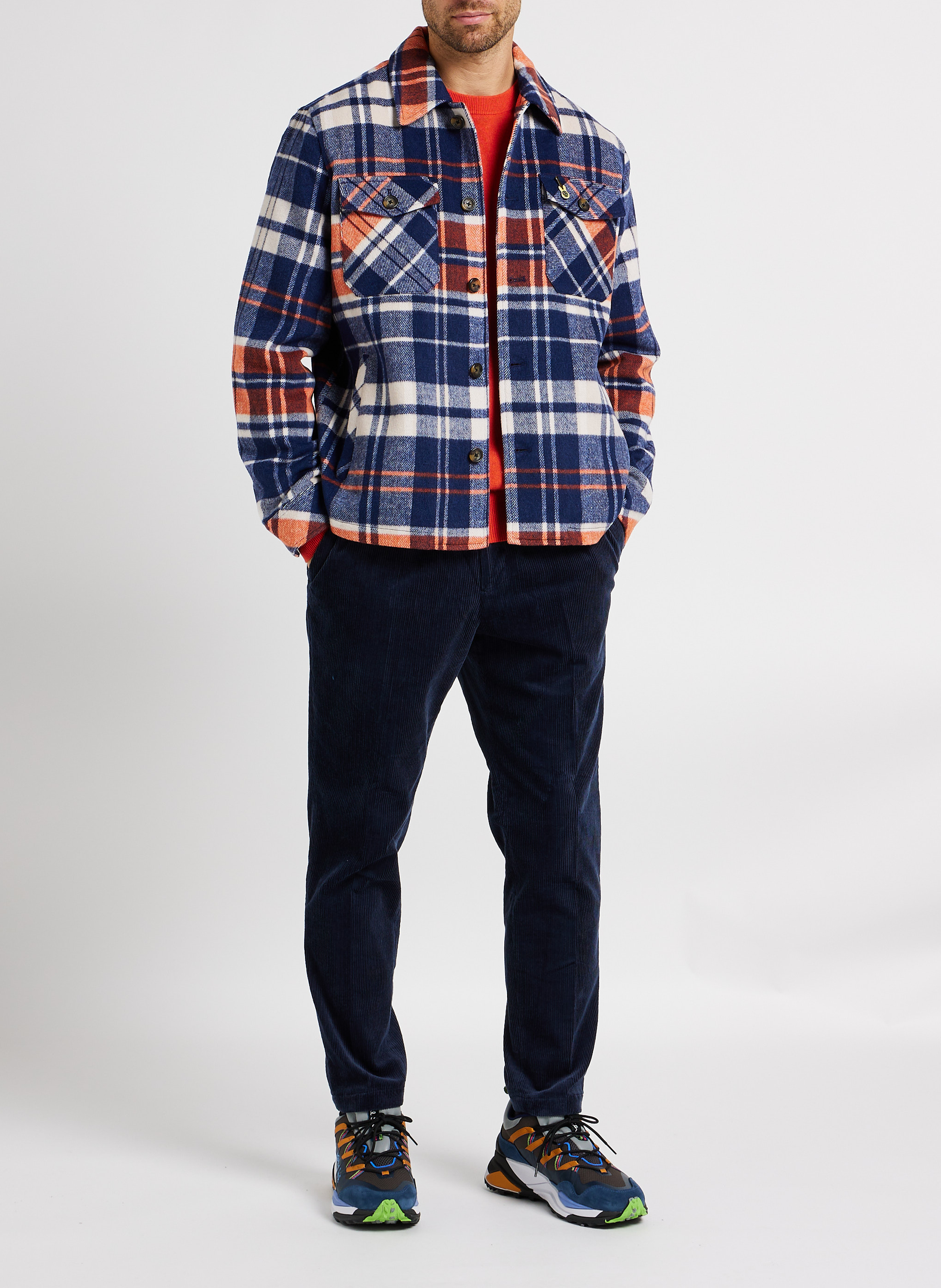 Recht overshirt met klassieke kraag SCOTCH AND SODA Blauw