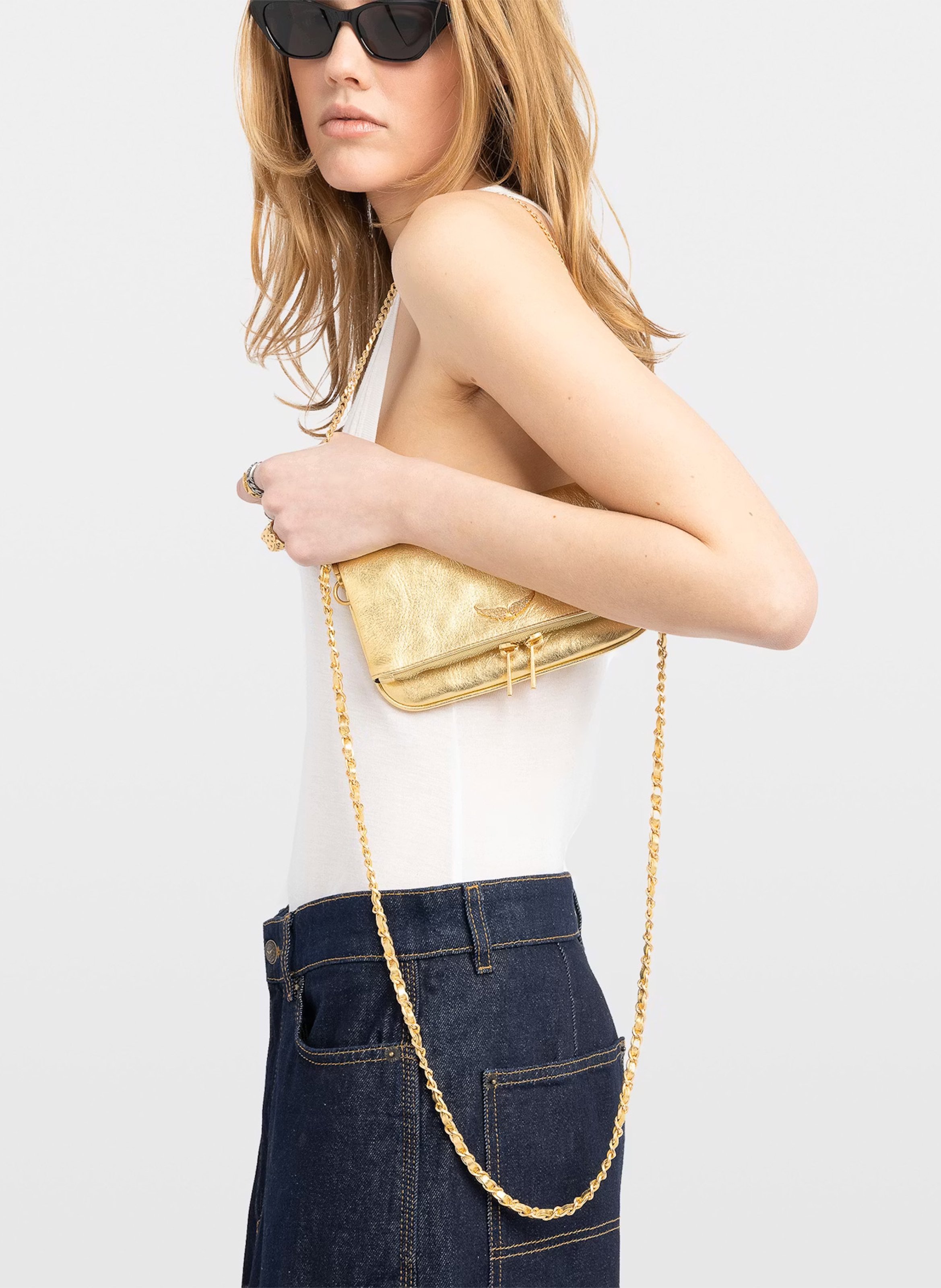 Dori leather shoulder bag ZADIG&VOLTAIRE Yellow