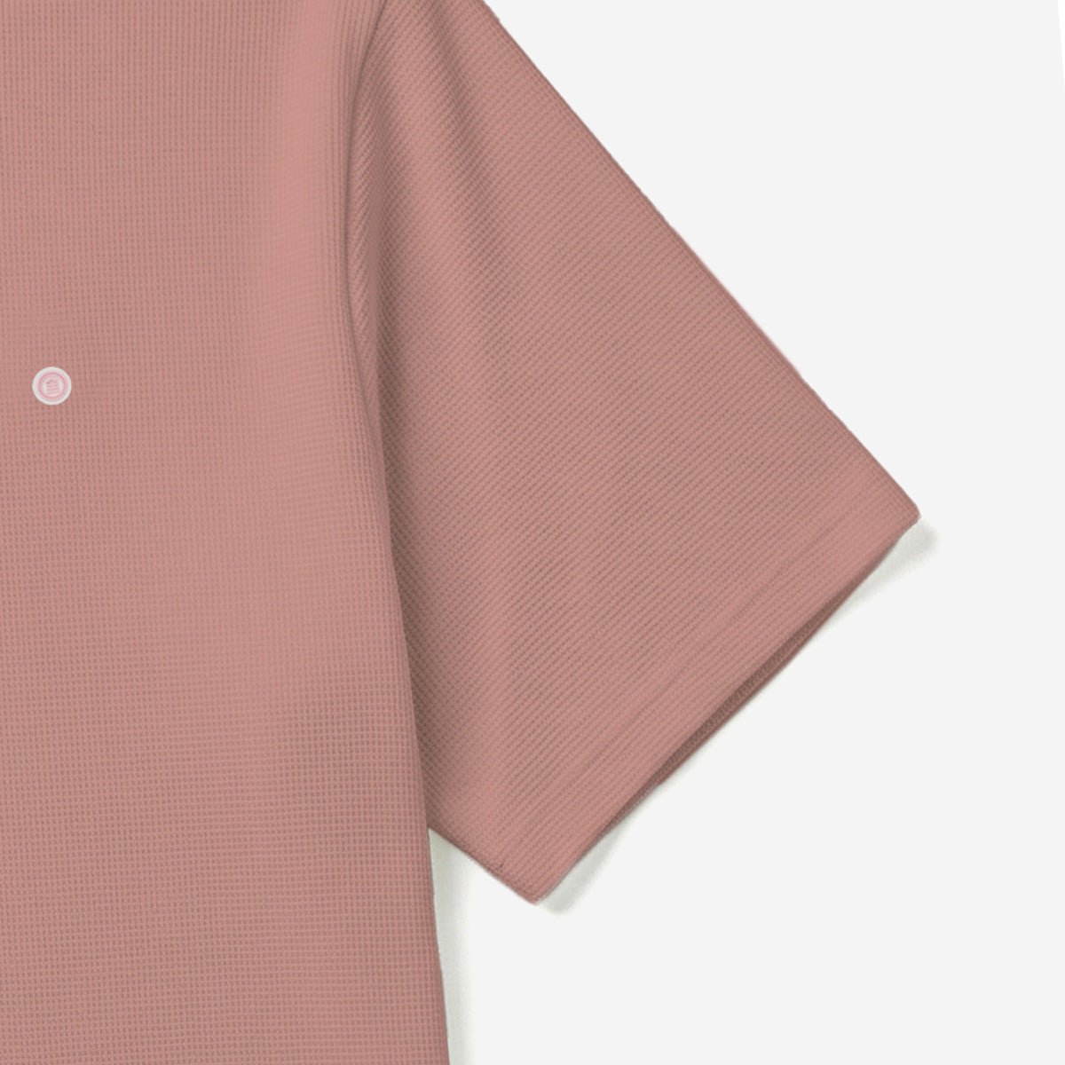 Round neck t-shirt in waffled cotton SERGE BLANCO Pink
