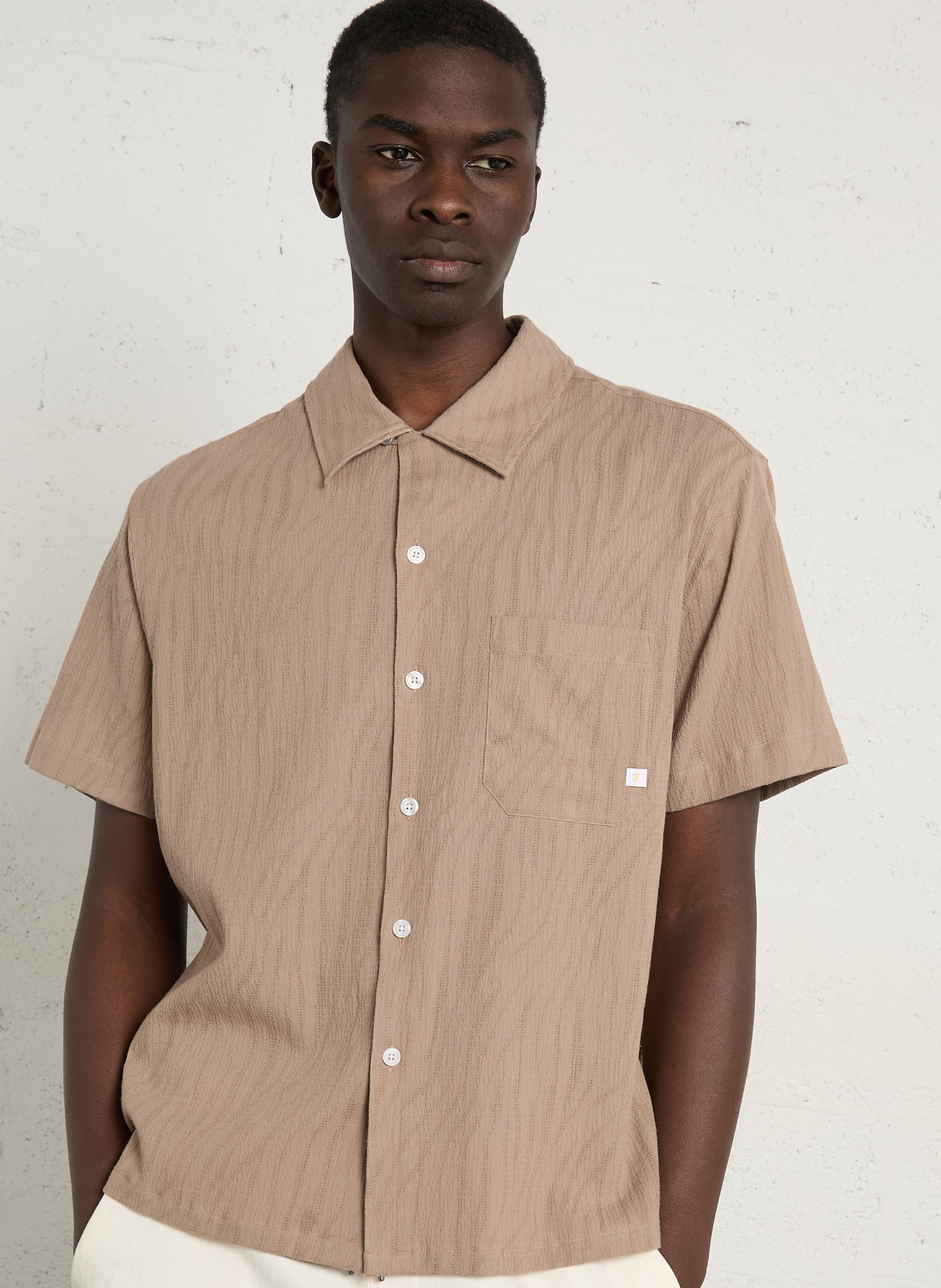 Oversized blouse met klassieke kraag | biokatoenblend FARAH Grijs