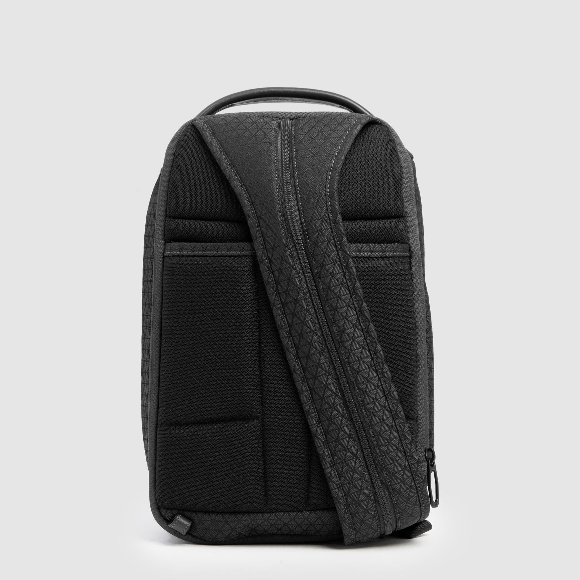 Recycled fabric chest bag PIQUADRO Black