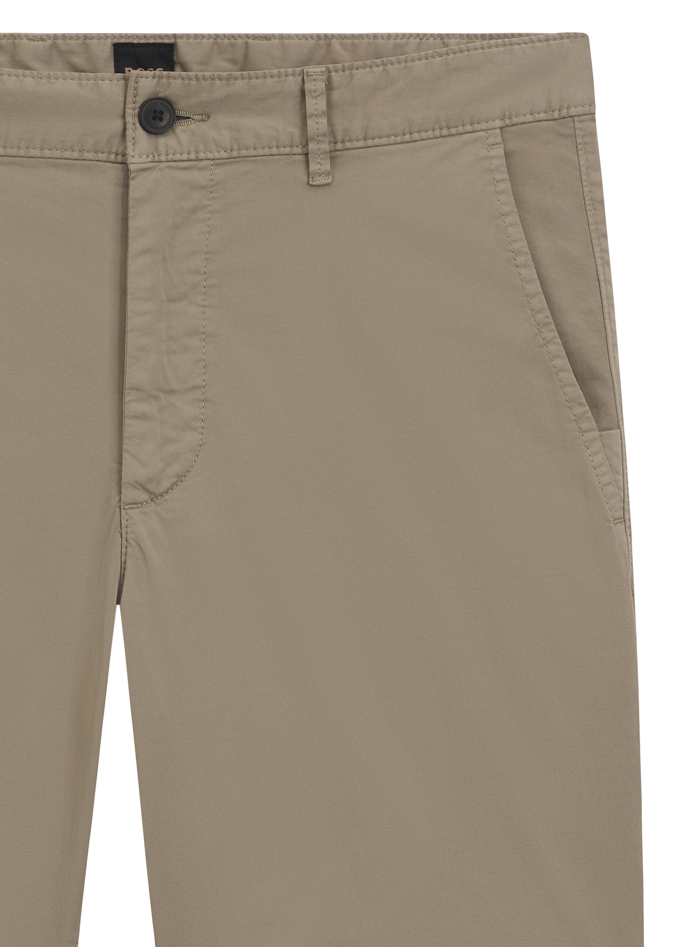 Short droit en coton mélangé BOSS Marron