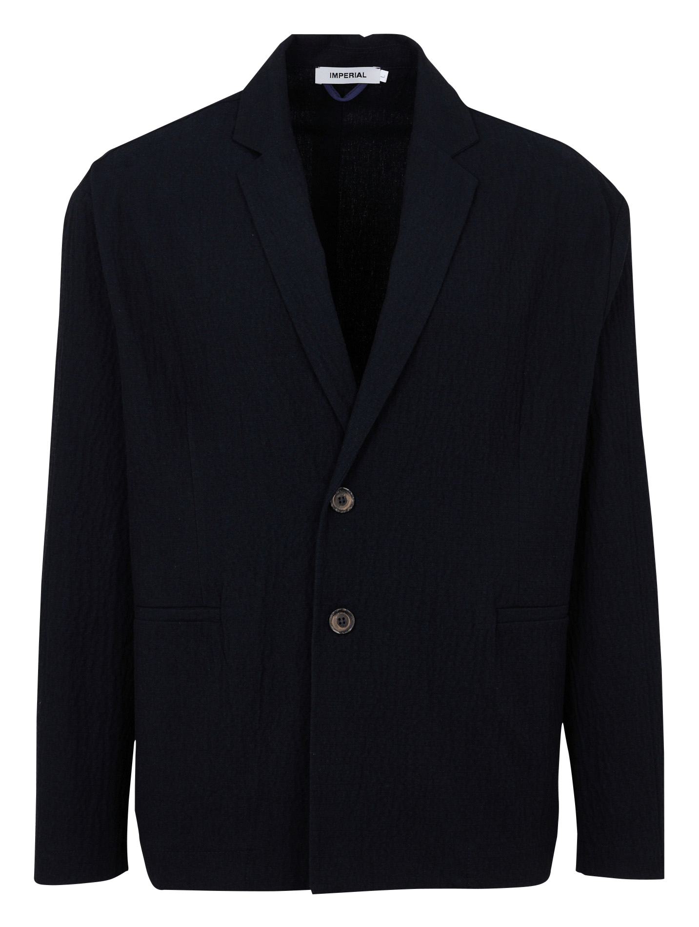Cotton-blend jacket with tailored collar IMPERIAL Blue