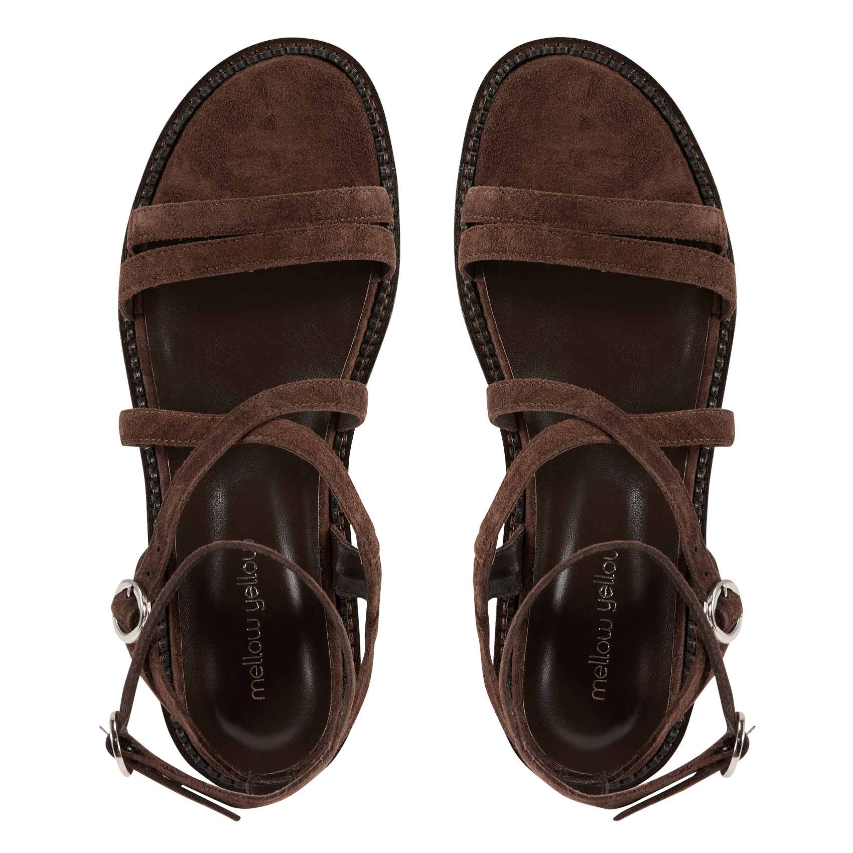 Sandales hautes en cuir MELLOW YELLOW Marron