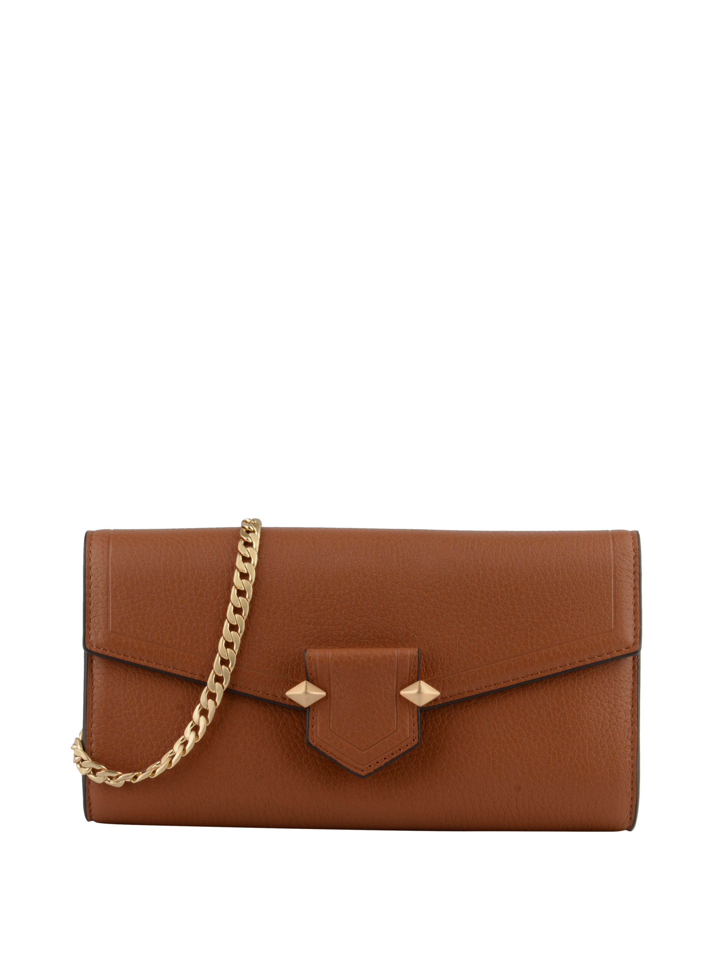 Calfskin leather shoulder bag POURCHET