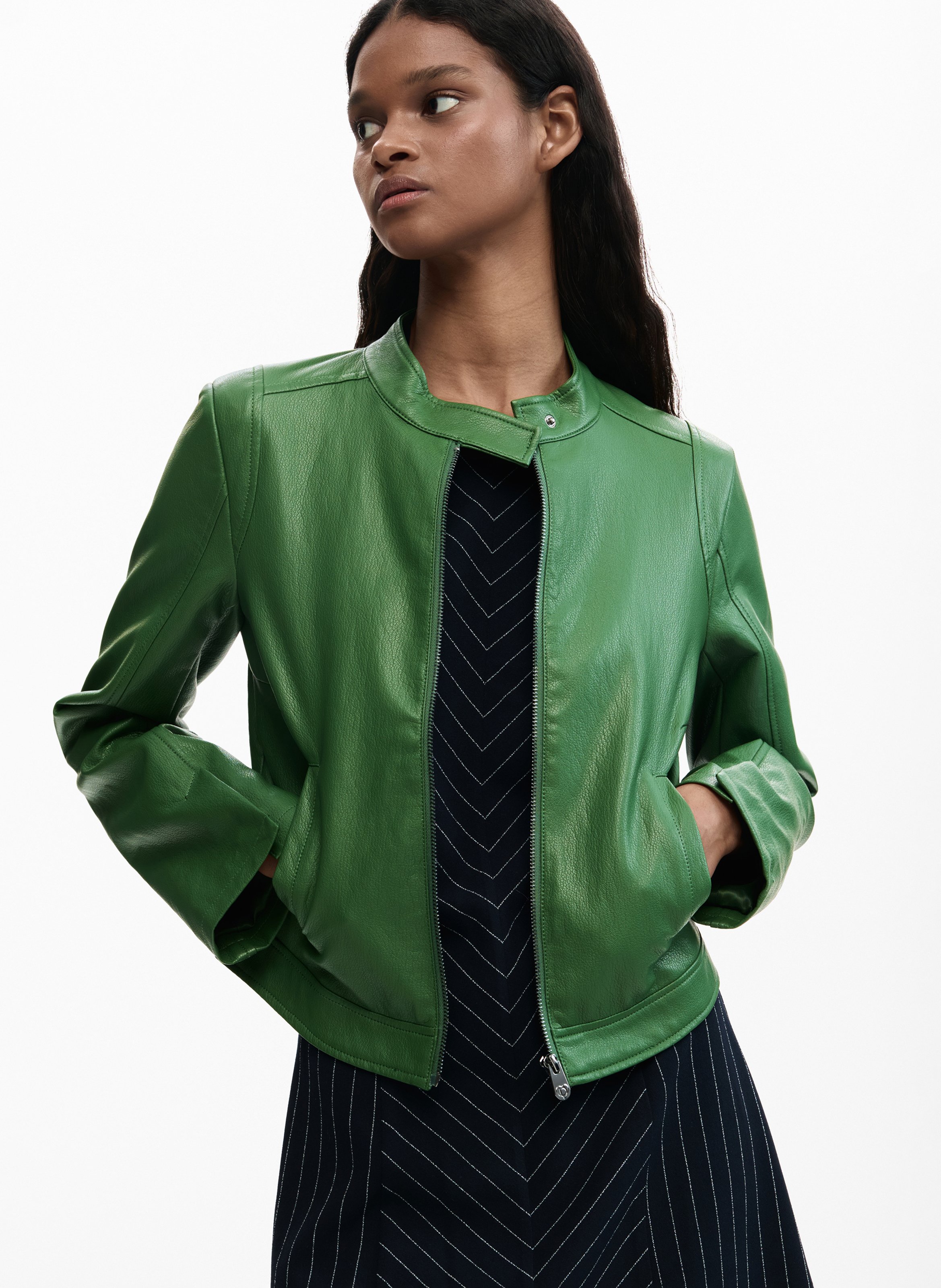 Veste effet cuir col rond DESIGUAL