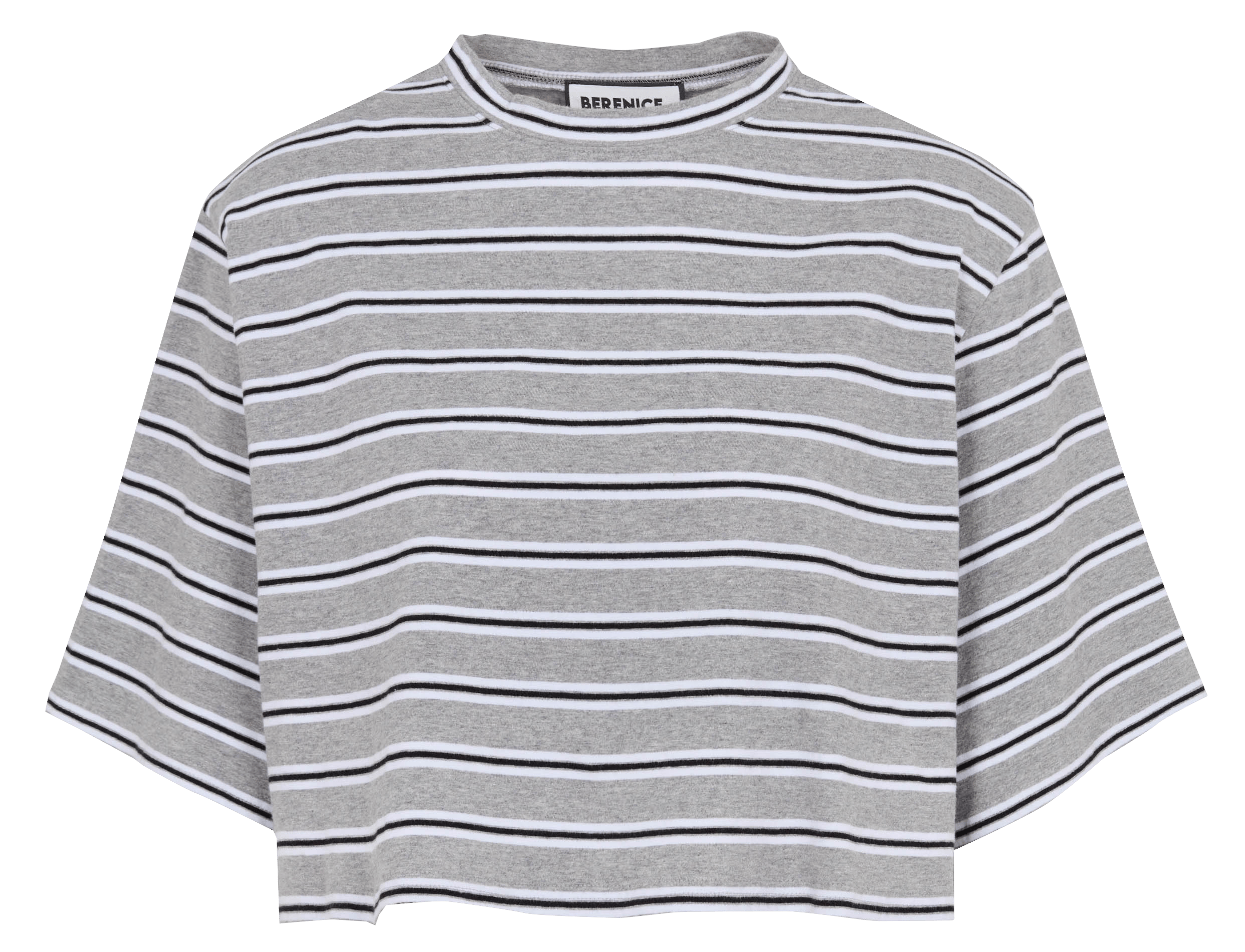 Oversized round neck striped cotton t-shirt BERENICE