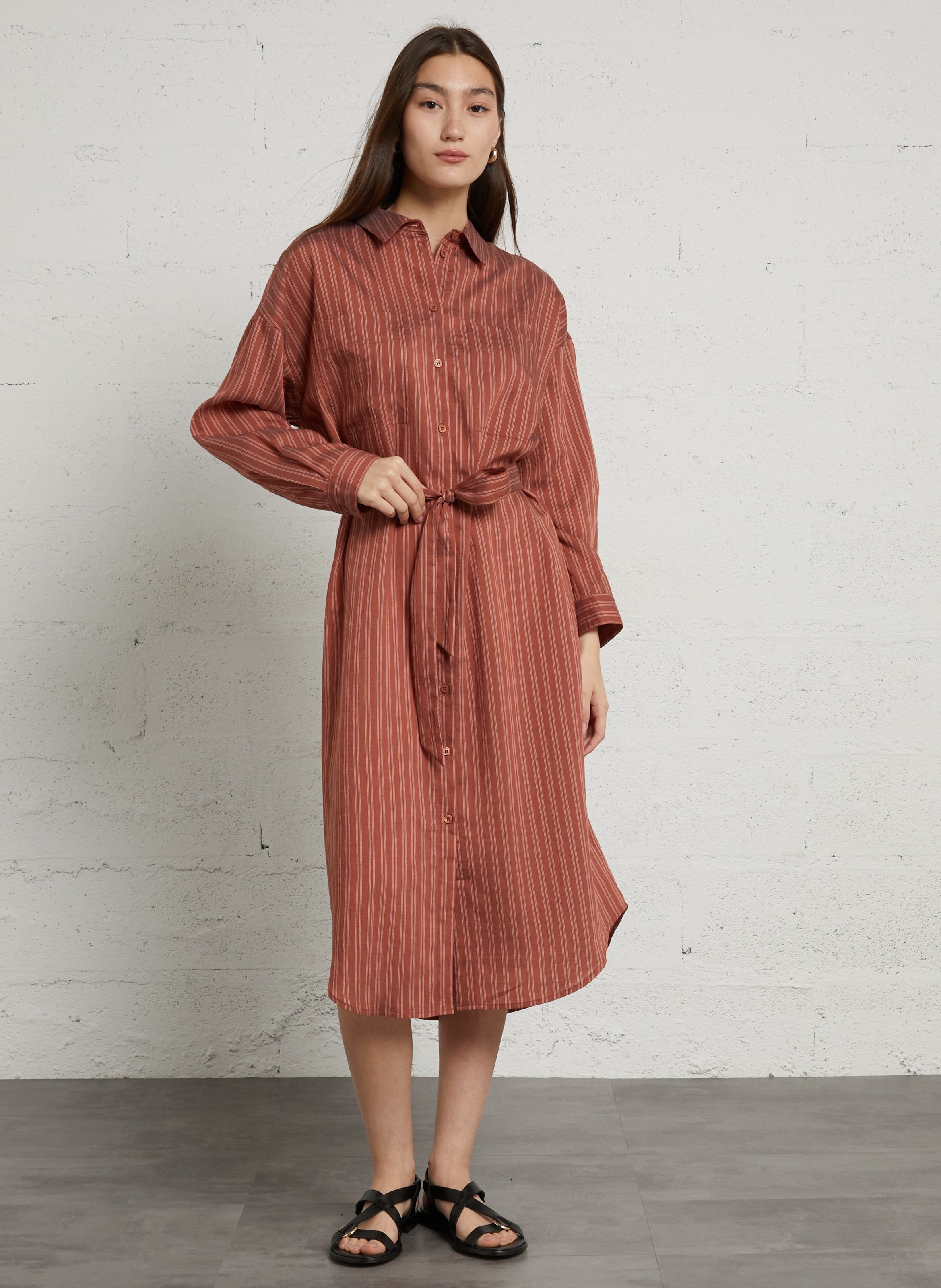 Flat leather sandals MAISON TOUFET Black