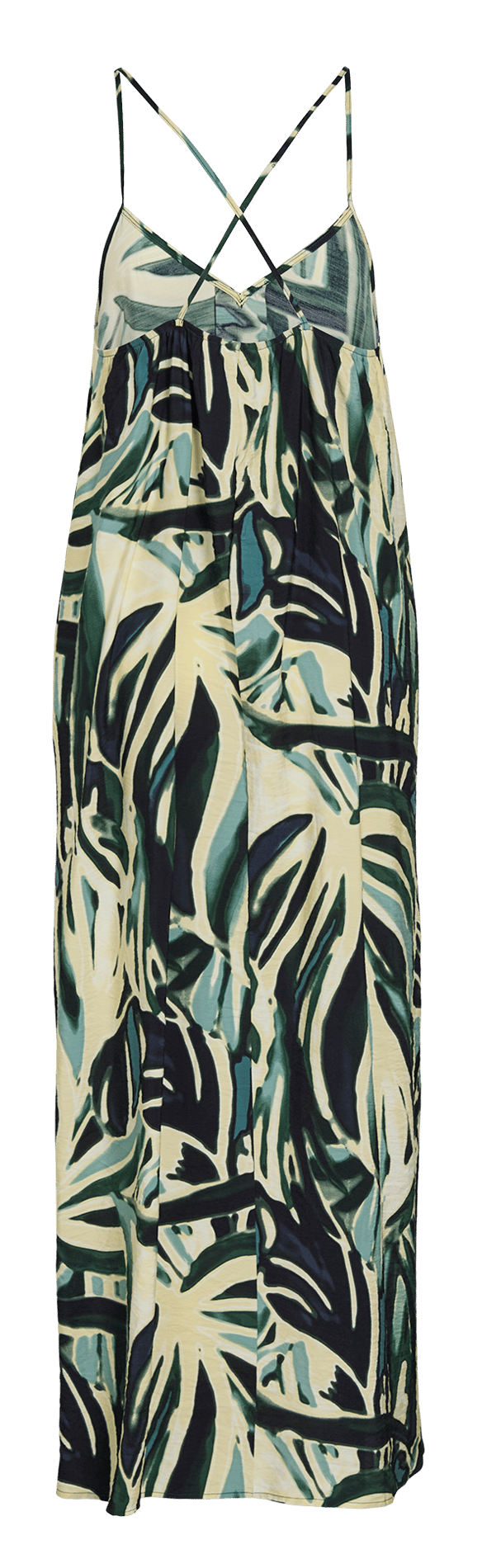 Halflange jurk met print VILA Blauw