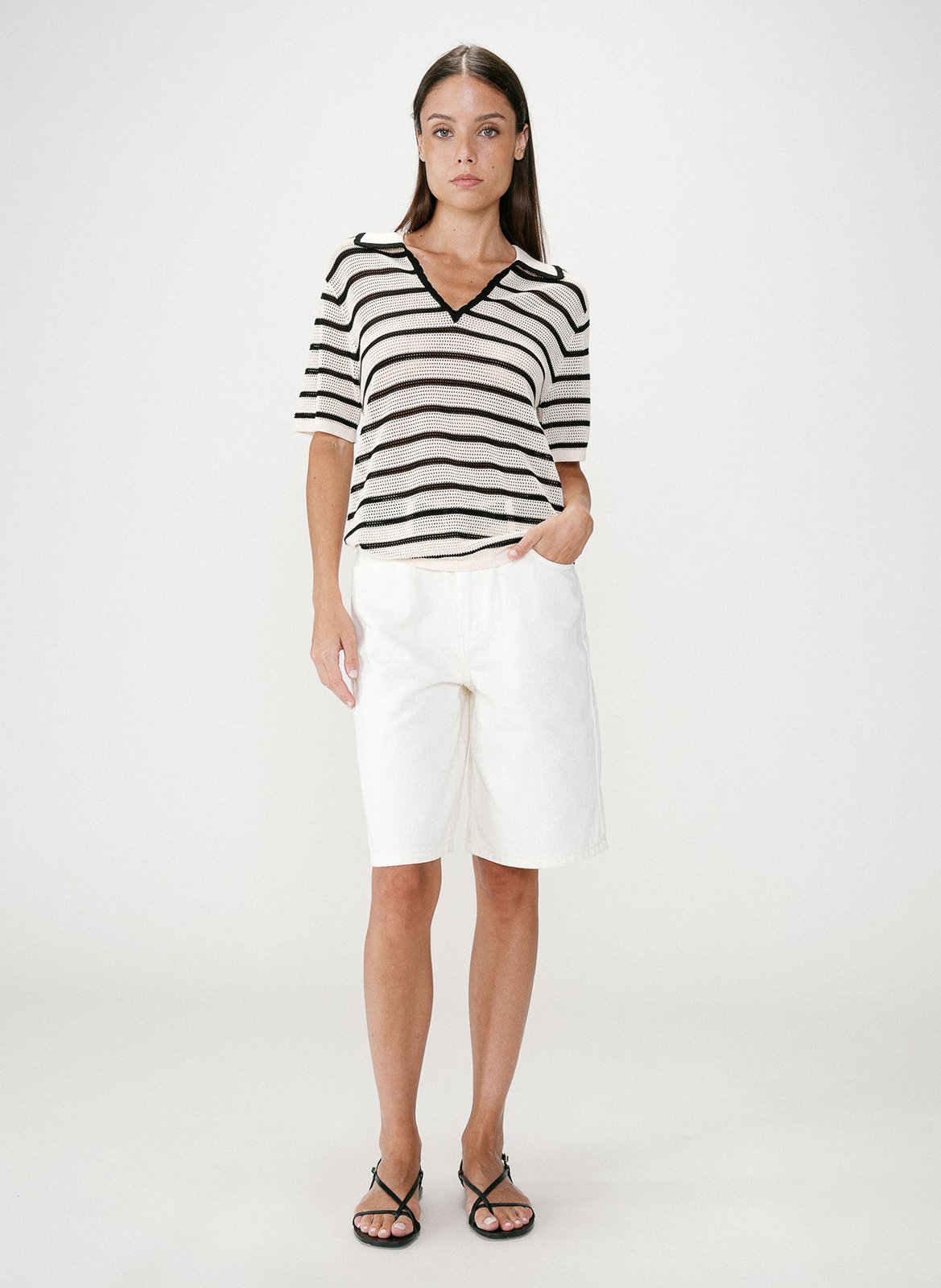 Polo-Stricktop GRACE ET MILA Braun